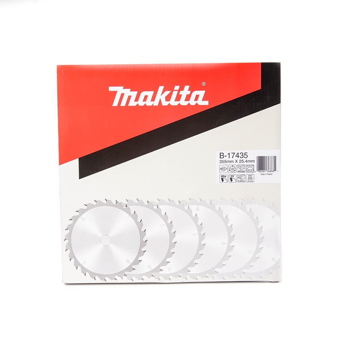MAKITA ใบเลื่อยวงเดือนคาร์ไบด์สำหรับตัดไม้ 14 นิ้ว 40 ฟัน รุ่น B-17435 เส้นผ่านศูนย์กลาง 355 มม. หนา 3.2 มม. (มากีต้า)