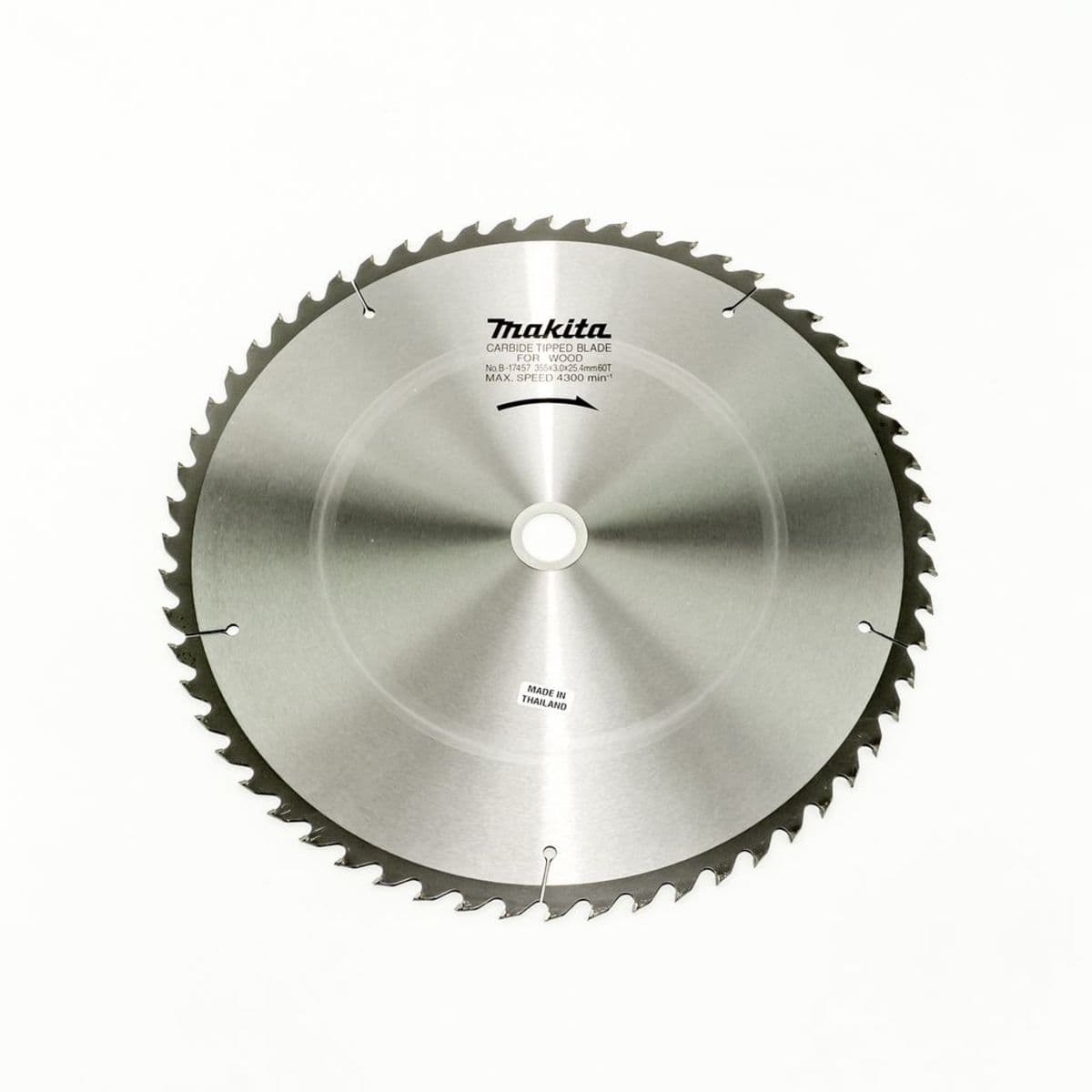 MAKITA ใบเลื่อยวงเดือนคาร์ไบด์สำหรับตัดไม้ 14 นิ้ว 60 ฟัน รุ่น B-17457 เส้นผ่านศูนย์กลาง 355 มม. หนา 3.0 มม. (มากีต้า)