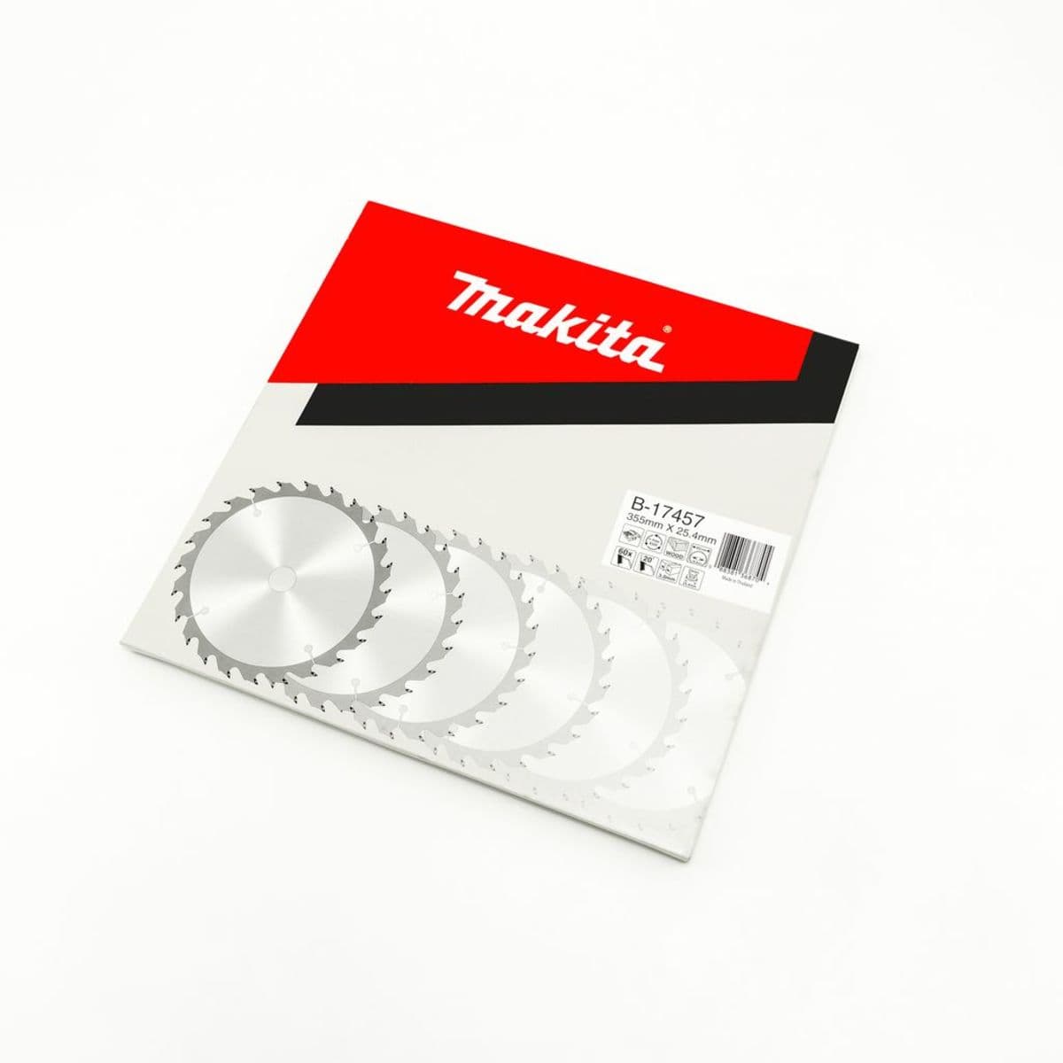 MAKITA ใบเลื่อยวงเดือนคาร์ไบด์สำหรับตัดไม้ 14 นิ้ว 60 ฟัน รุ่น B-17457 เส้นผ่านศูนย์กลาง 355 มม. หนา 3.0 มม. (มากีต้า)