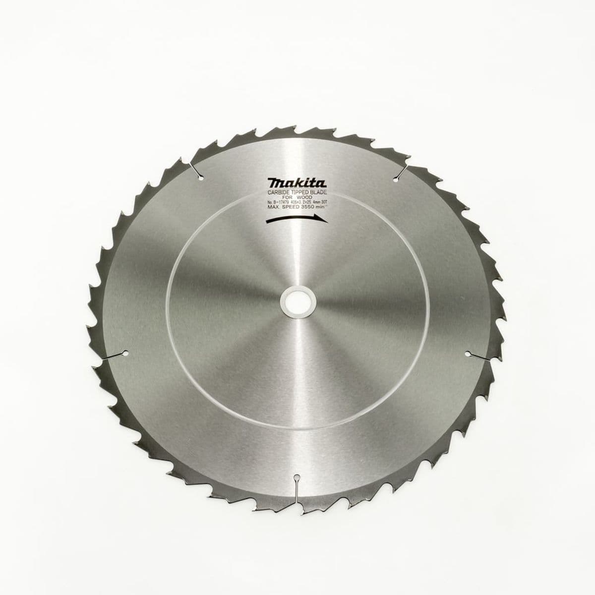 MAKITA ใบเลื่อยวงเดือนคาร์ไบด์สำหรับตัดไม้ 16 นิ้ว 30 ฟัน รุ่น B-17479 เส้นผ่านศูนย์กลาง 405 มม. หนา 3.2 มม. (มากีต้า)