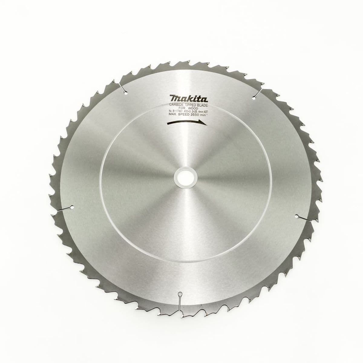 MAKITA ใบเลื่อยวงเดือนคาร์ไบด์สำหรับตัดไม้ 16 นิ้ว 40 ฟัน รุ่น B-17491 เส้นผ่านศูนย์กลาง 405 มม. หนา 3.2 มม. (มากีต้า)