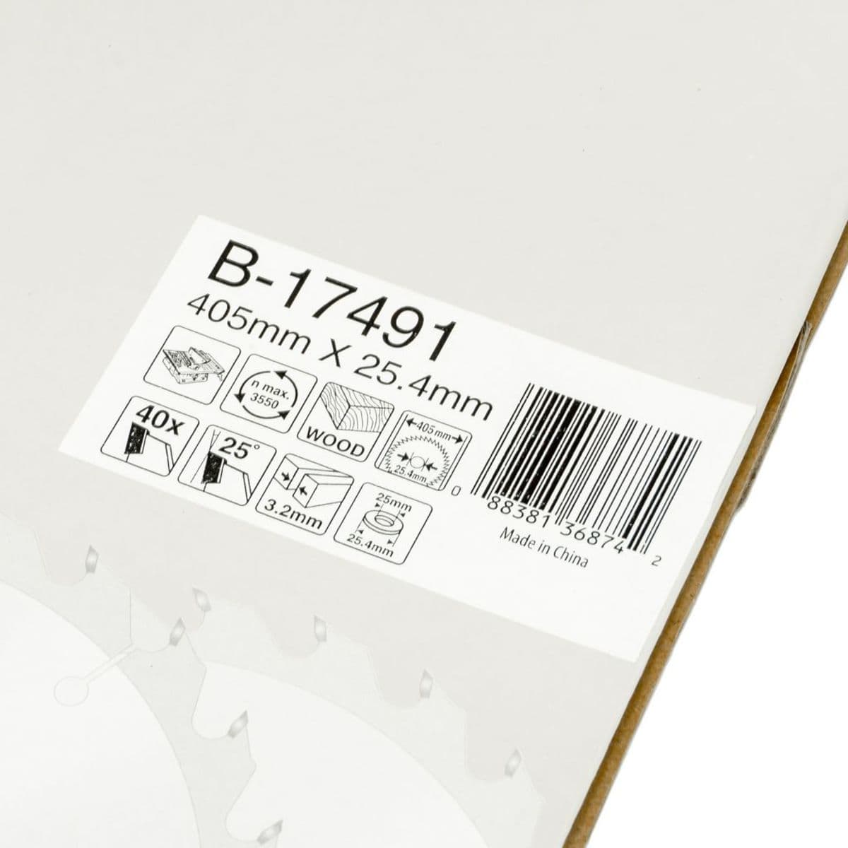 MAKITA ใบเลื่อยวงเดือนคาร์ไบด์สำหรับตัดไม้ 16 นิ้ว 40 ฟัน รุ่น B-17491 เส้นผ่านศูนย์กลาง 405 มม. หนา 3.2 มม. (มากีต้า)