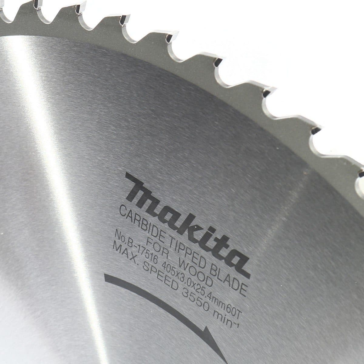 MAKITA ใบเลื่อยวงเดือนคาร์ไบด์สำหรับตัดไม้ 16 นิ้ว 60 ฟัน รุ่น B-17516 เส้นผ่านศูนย์กลาง 405 มม. หนา 3.0 มม. (มากีต้า)