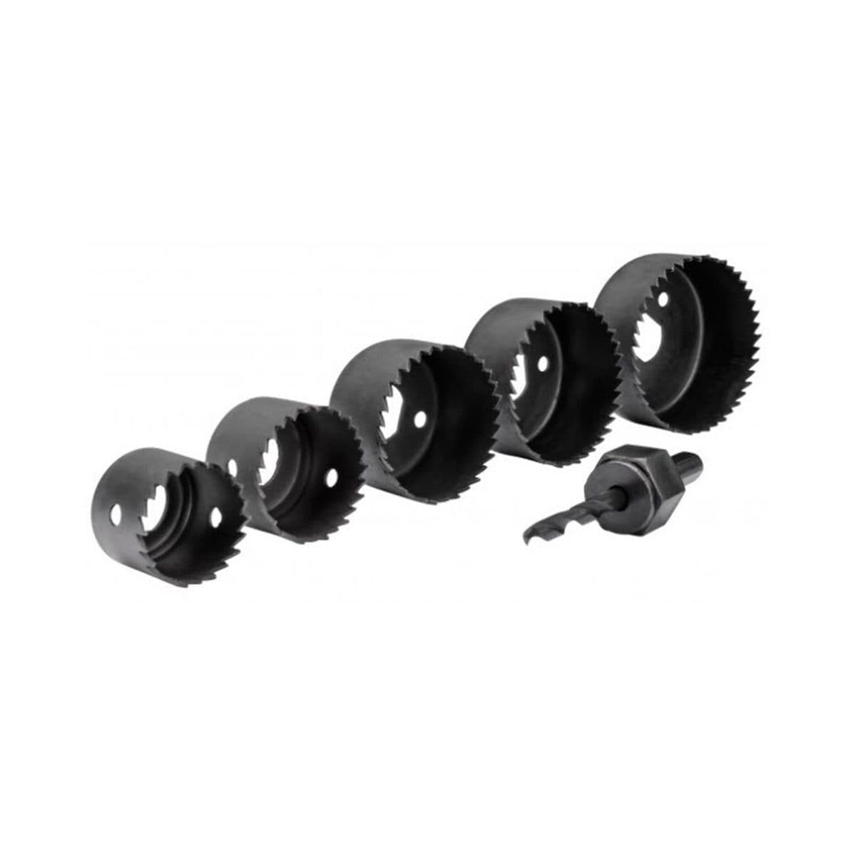 ชุด Hole Saw รุ่น D-70203 จำนวน 6 ชิ้น ขนาด 32,38,48,54,64 มม. พร้อมแกน