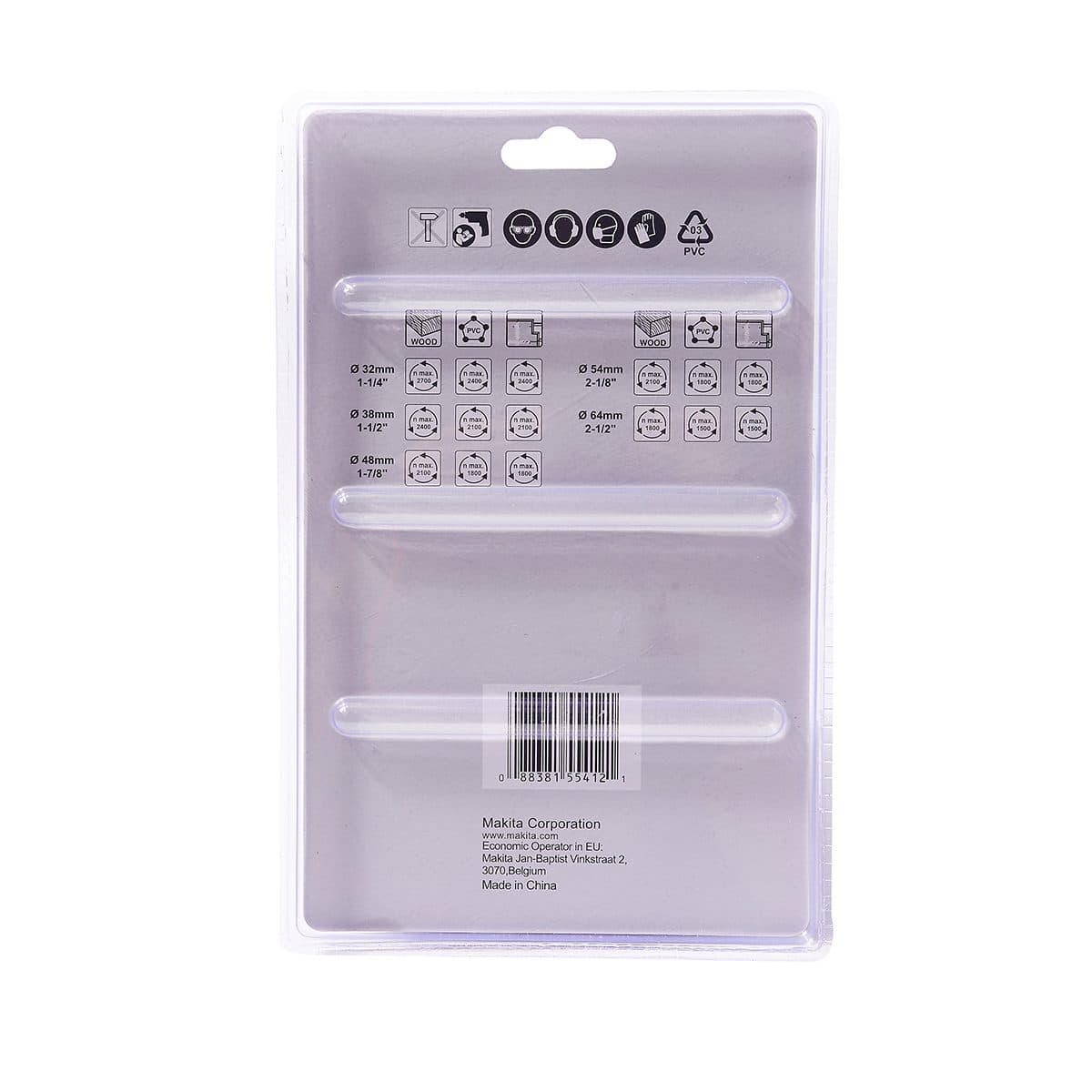 ชุด Hole Saw รุ่น D-70203 จำนวน 6 ชิ้น ขนาด 32,38,48,54,64 มม. พร้อมแกน