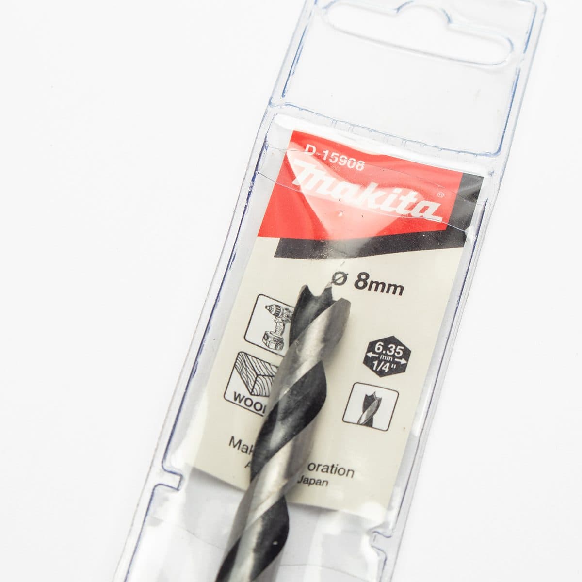 ดอกเจาะไม้ก้านหกเหลี่ยม 8 มม. D-15908(T)