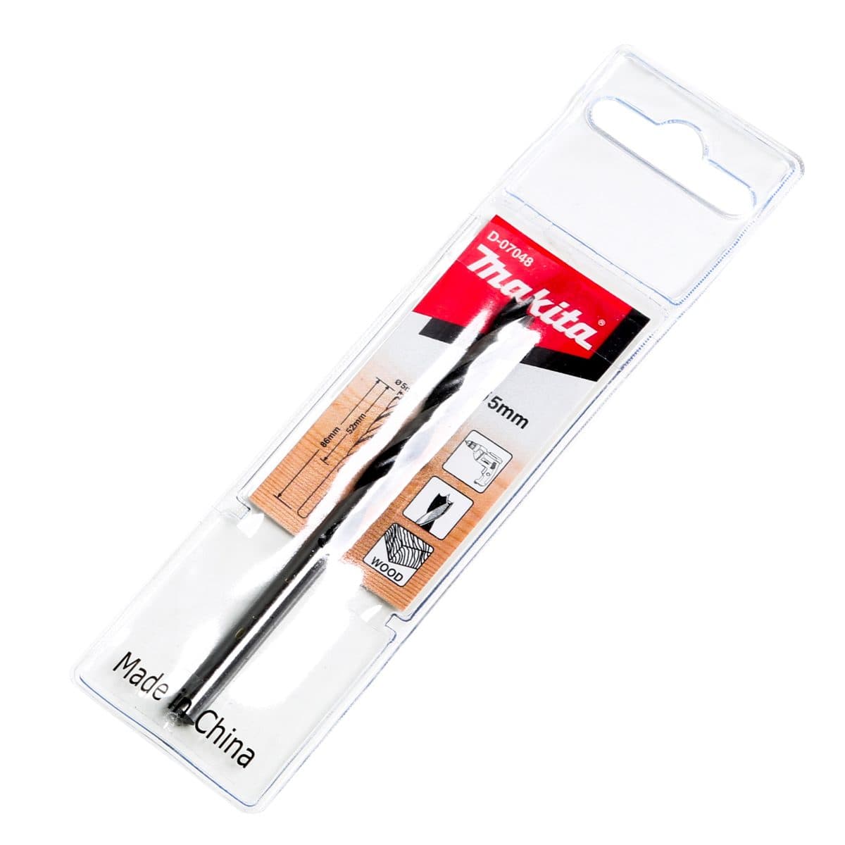 ดอกเจาะไม้ก้านกลม 5 X 86 มม. D-07048