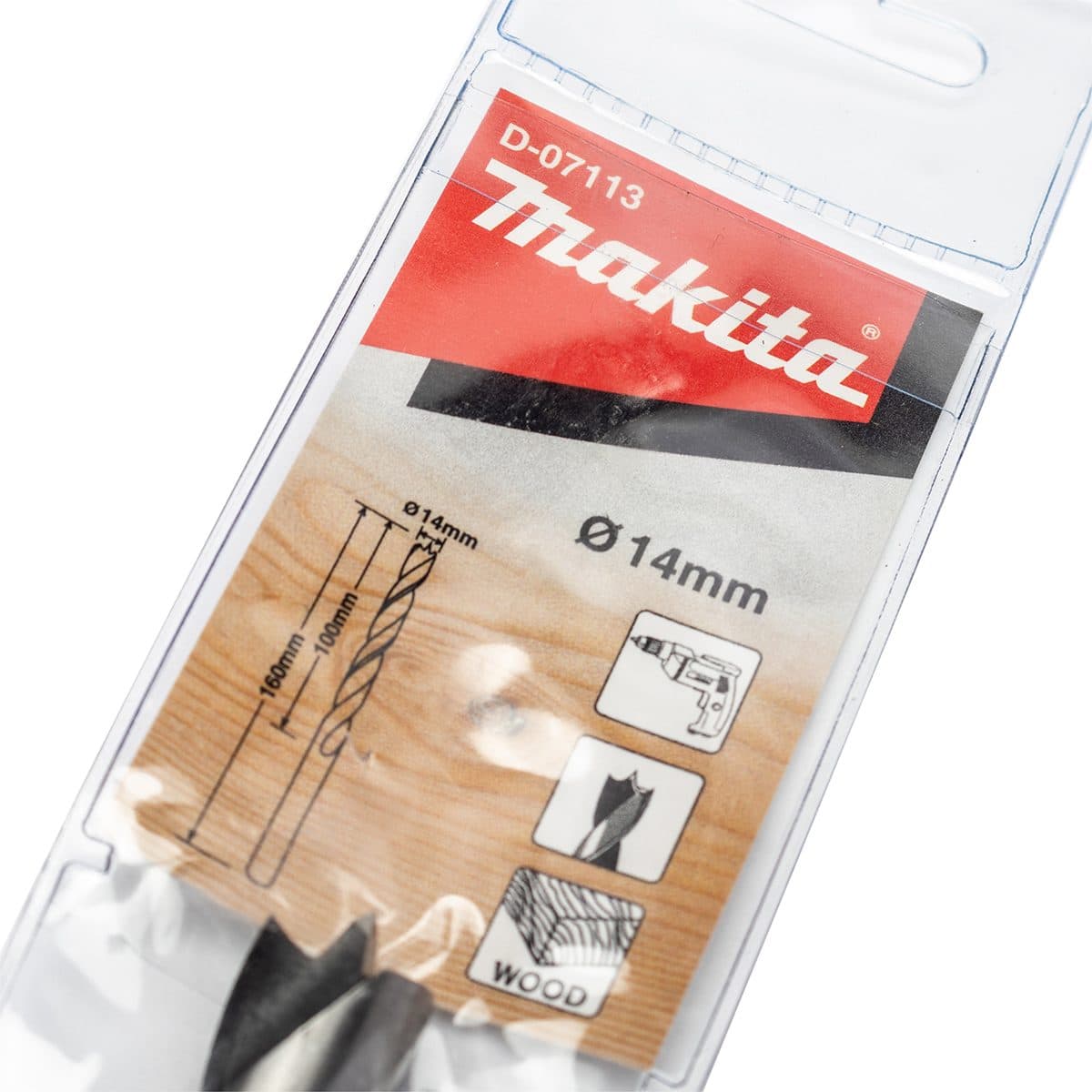 ดอกเจาะไม้ก้านกลม 14 X 160 มม. D-07113