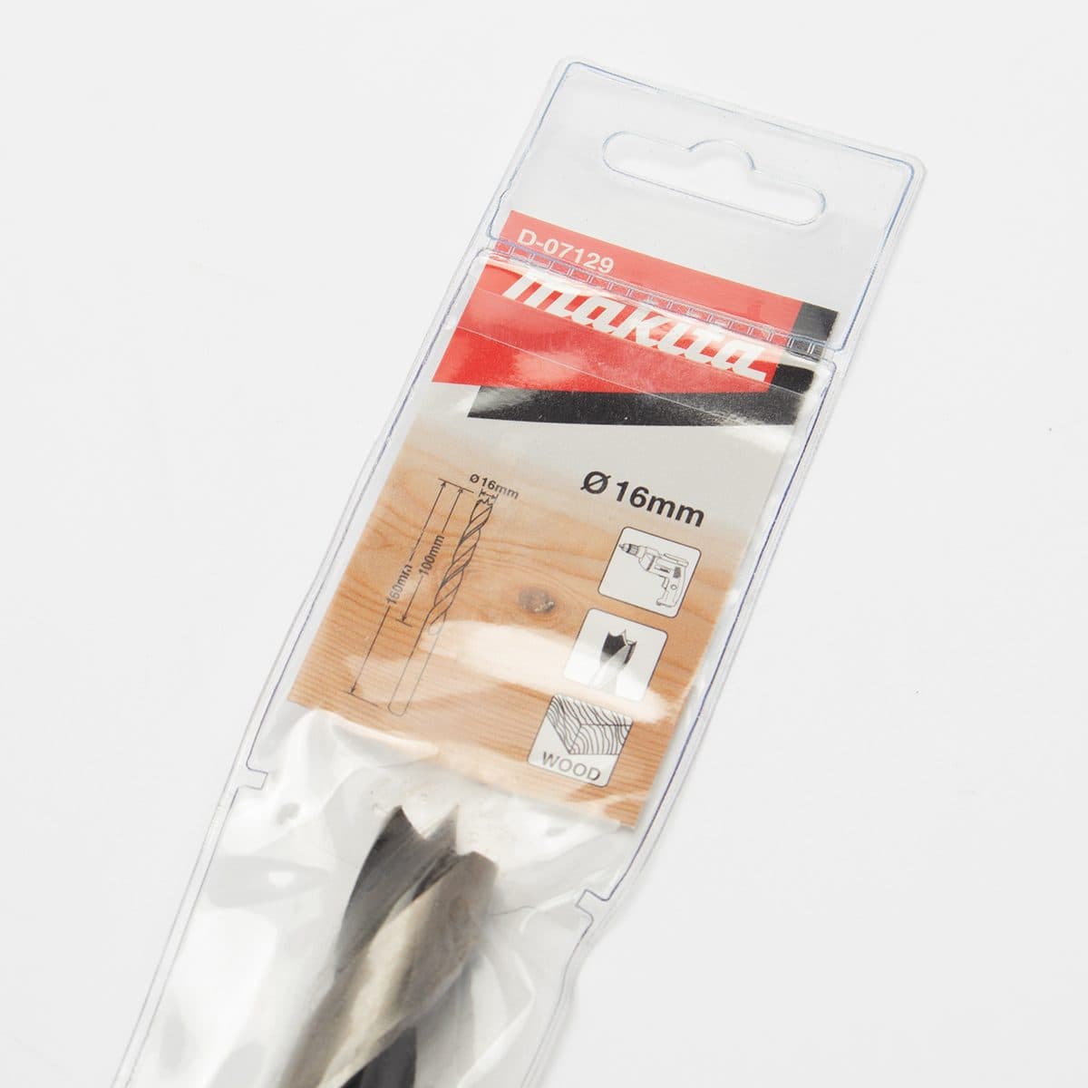 ดอกเจาะไม้ก้านกลม 16 X 160 มม. D-07129