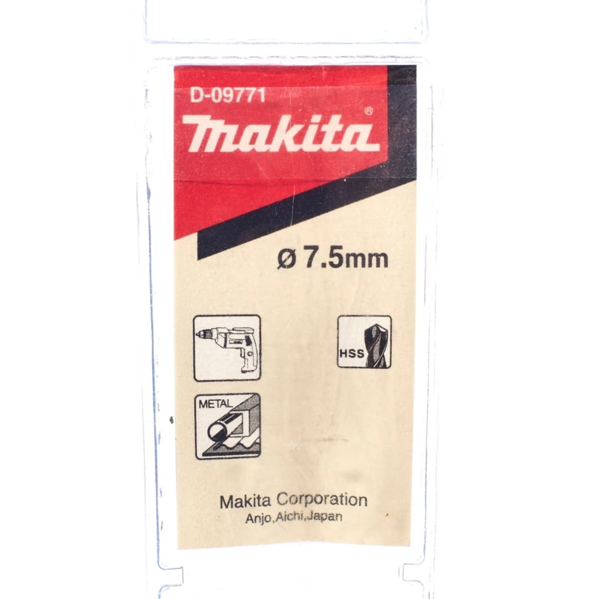 D-09771 ดอกเจาะเหล็ก HSS-G 7.5 MM (1 ดอก