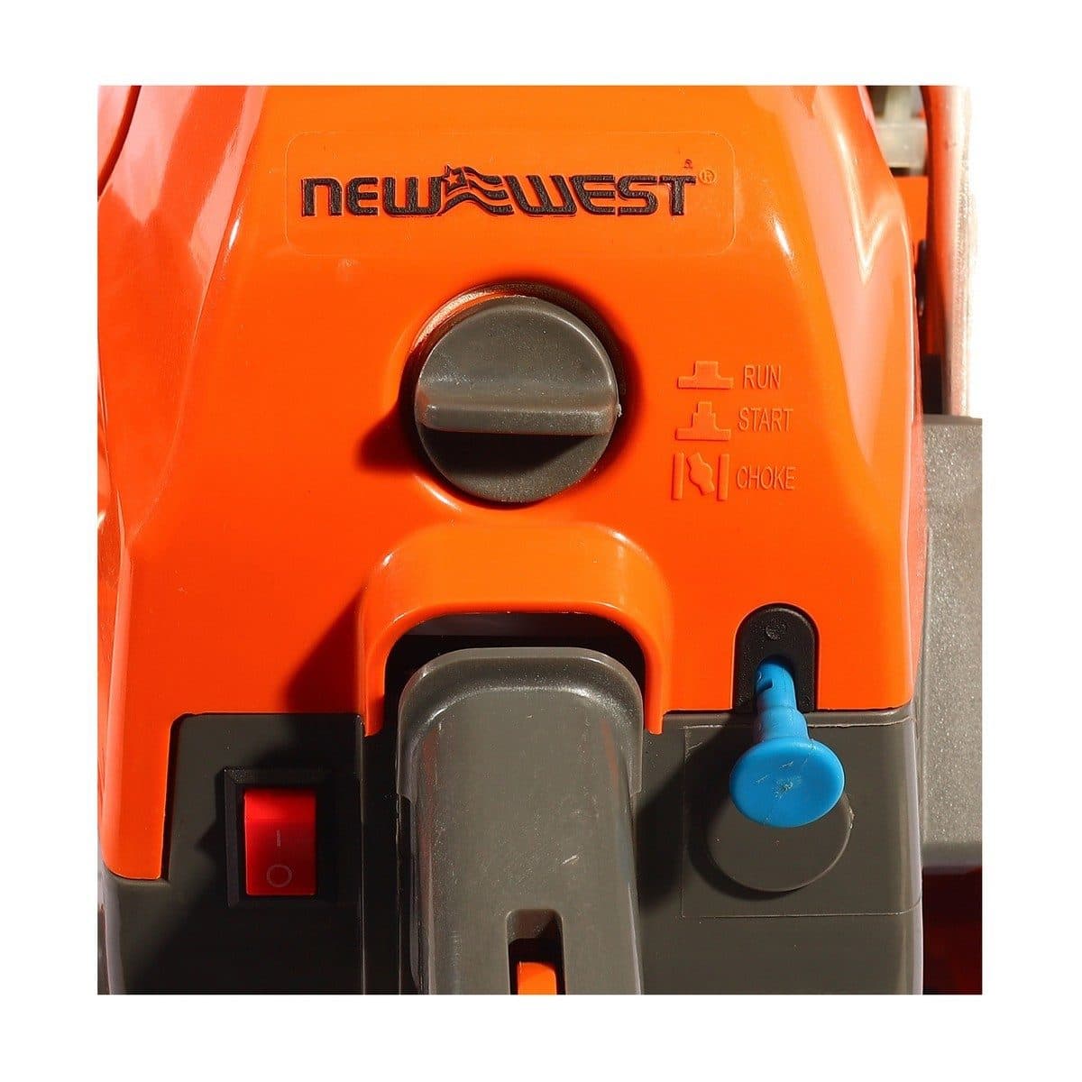 NEW WEST เลื่อยยนต์เบนซิน 2 จังหวะ 11.5 นิ้ว รุ่น 488SUPER ความจุกระบอกสูบ 42 ซีซี ความจุถังน้ำมัน 425 มล. ความเร็วสูงสุด 12,500 รอบ/นาที เห