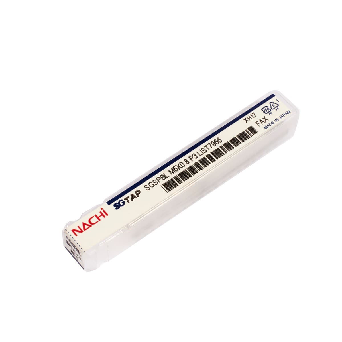 NACHI L7966_M5x0.8 ต๊าปร่องเกลียว รุ่น SG Tap Burrless ขนาดเกลียวต๊าป M5 X 0.8 มม. ความยาวฟัน 5.6 มม. ความยาวรวม 60 มม. (นาชิ)