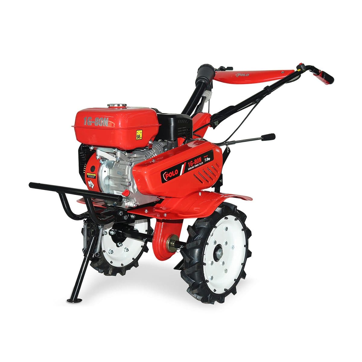 POLO เครื่องพรวนดิน สตาร์ทมือ เครื่องยนต์ 7.0 แรงม้า (212 ซีซี) แรงม้า รุ่น 1G-80N ความกว้างการพรวน 920 มม. ความลึกการพรวน 100 มม. ขับเคลื่อ