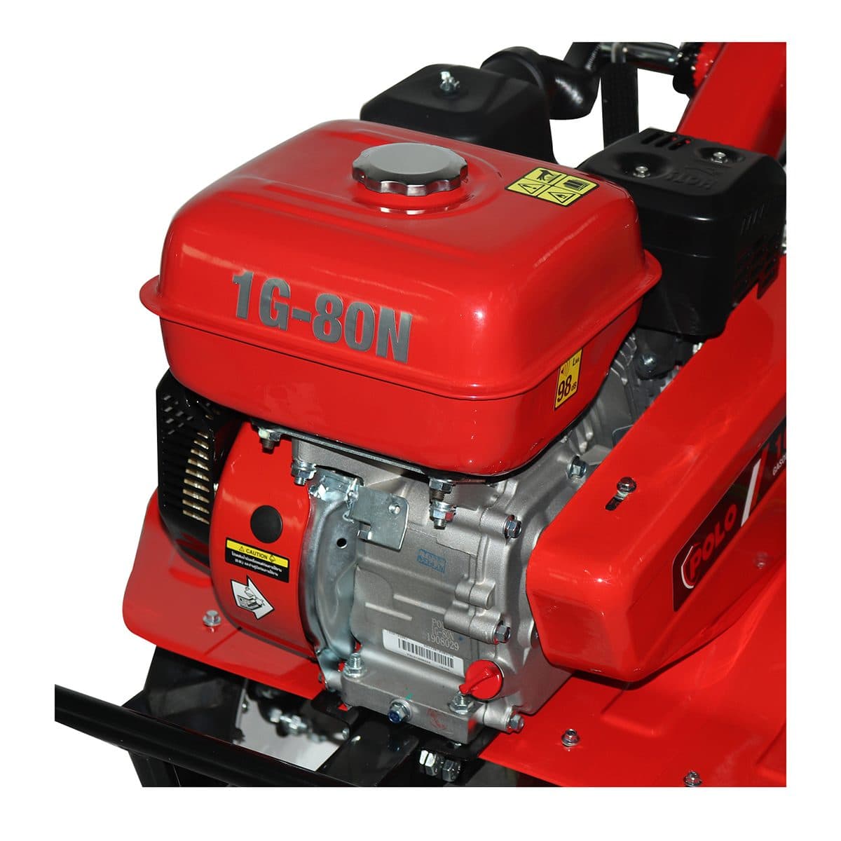 POLO เครื่องพรวนดิน สตาร์ทมือ เครื่องยนต์ 7.0 แรงม้า (212 ซีซี) แรงม้า รุ่น 1G-80N ความกว้างการพรวน 920 มม. ความลึกการพรวน 100 มม. ขับเคลื่อ