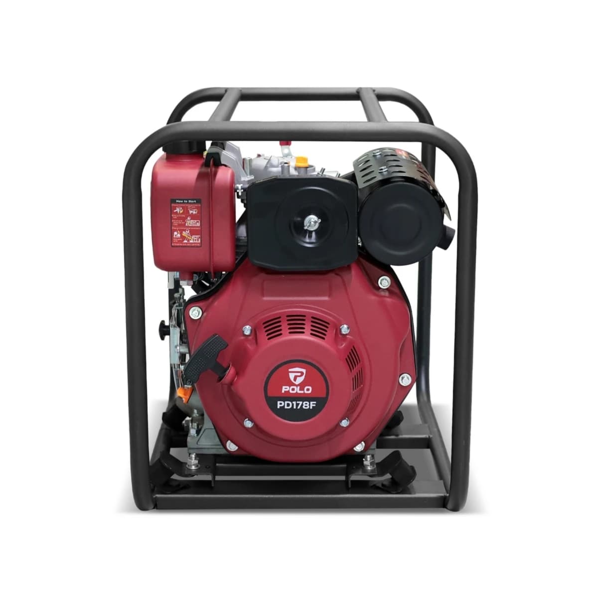 POLO ปั๊มน้ำเครื่องยนต์ดีเซล กำลังเครื่องยนต์ 5.4 แรงม้า ส่งสูง 17 ม. ดูดลึก 7 ม. รุ่น DP80W ขนาดท่อดูด X ท่อส่ง 3 นิ้ว ถังน้ำมัน 3.5 ลิตร ร