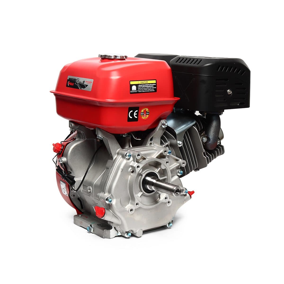 POLO เครื่องยนต์ เบนซิน 4 จังหวะ กำลังเครื่องยนต์ 14.0 แรงม้า รุ่น G420L สำหรับเรือหางยาว ความจุกระบอกสูบ 420 ซีซี ถังน้ำมัน 6.5 ลิตร สตาร์ท