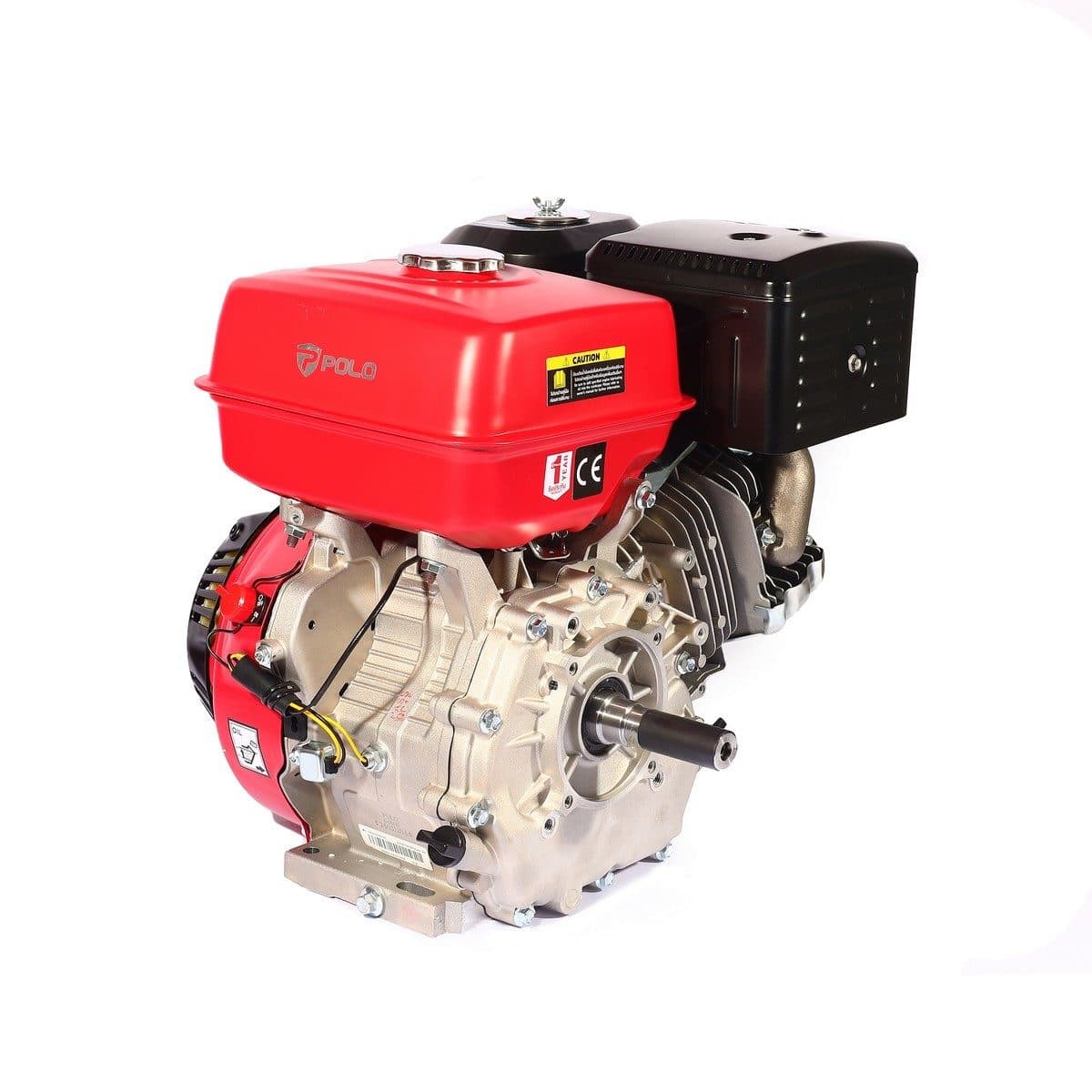 POLO เครื่องยนต์ เบนซิน 4 จังหวะ กำลังเครื่องยนต์ 16.0 แรงม้า รุ่น G460F กระบอกสูบ 458 ซีซี ถังน้ำมัน 6.5 ลิตร สตาร์ทมือ (โปโล)