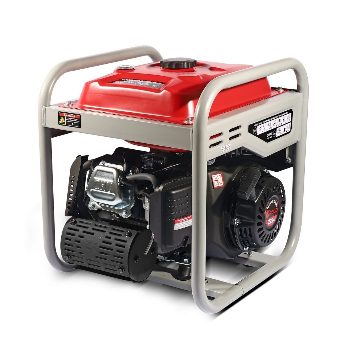 POLO เครื่องปั่นไฟเบนซิน Inverter กำลังไฟ 3.5 กิโลวัตต์ กำลังเครื่องยนต์ 7.5 แรงม้า รุ่น GT4500I กระบอกสูบ 223 ซีซี ถังน้ำมัน 7.5 ลิตร สตาร์