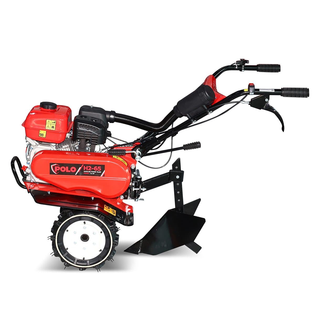 POLO เครื่องพรวนดิน สตาร์ทมือ เครื่องยนต์ 7.0 แรงม้า (212 ซีซี) รุ่น H2-65 ความกว้างการพรวน 650 มม. ความลึกการพรวน 100 มม. ขับเคลื่อนด้วยสาย