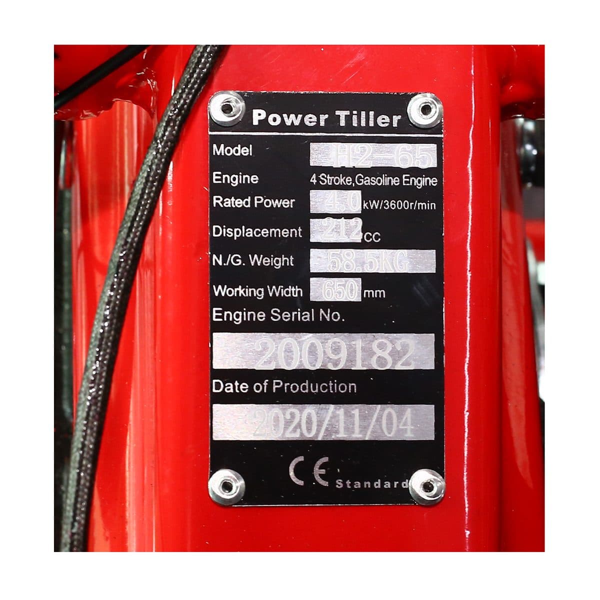 POLO เครื่องพรวนดิน สตาร์ทมือ เครื่องยนต์ 7.0 แรงม้า (212 ซีซี) รุ่น H2-65 ความกว้างการพรวน 650 มม. ความลึกการพรวน 100 มม. ขับเคลื่อนด้วยสาย