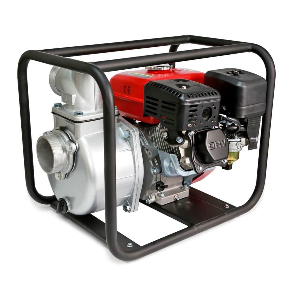 POLO ปั๊มน้ำเครื่องยนต์เบนซิน 4 จังหวะ 7.0 แรงม้า สตาร์ทมือ รุ่น H80ZB3248Q ท่อ 3 นิ้ว ดูดลึก 7 ม. ส่งสูง 32 ม. ปริมาณน้ำสูงสุด 60 ลบ.ม./ชม.