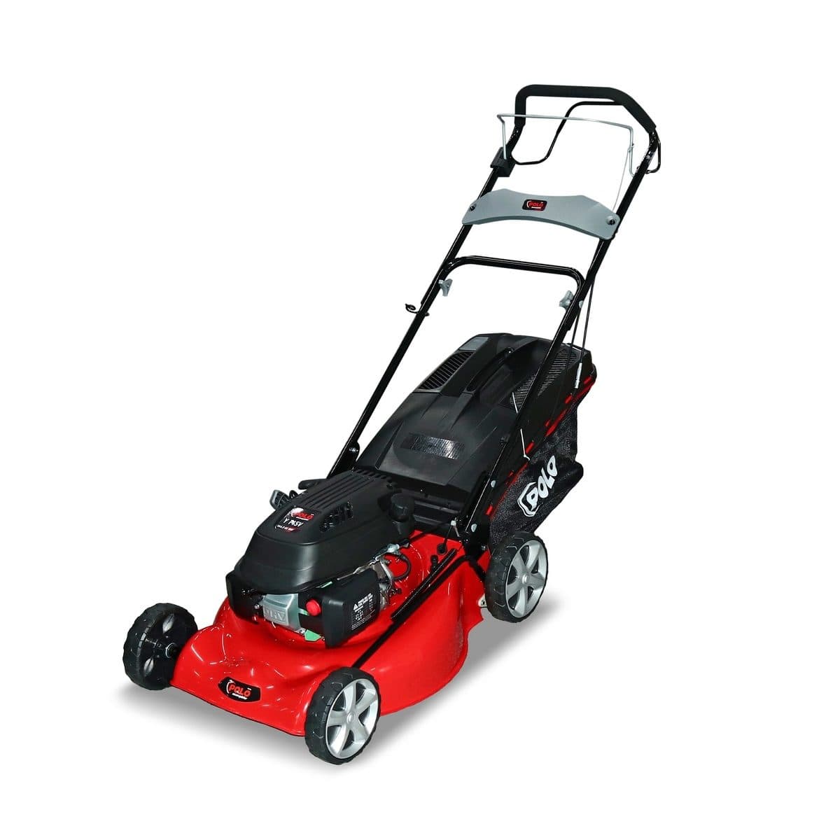 POLO รถตัดหญ้าแบบเดินเอง 18 นิ้ว Trex 4 จังหวะ เครื่องยนต์ 3.5 แรงม้า ความจุกระบอกสูบ 145 ซีซี รุ่น G46SB1 ถังน้ำมัน 0.5 ลิตร ความสูงในการตั