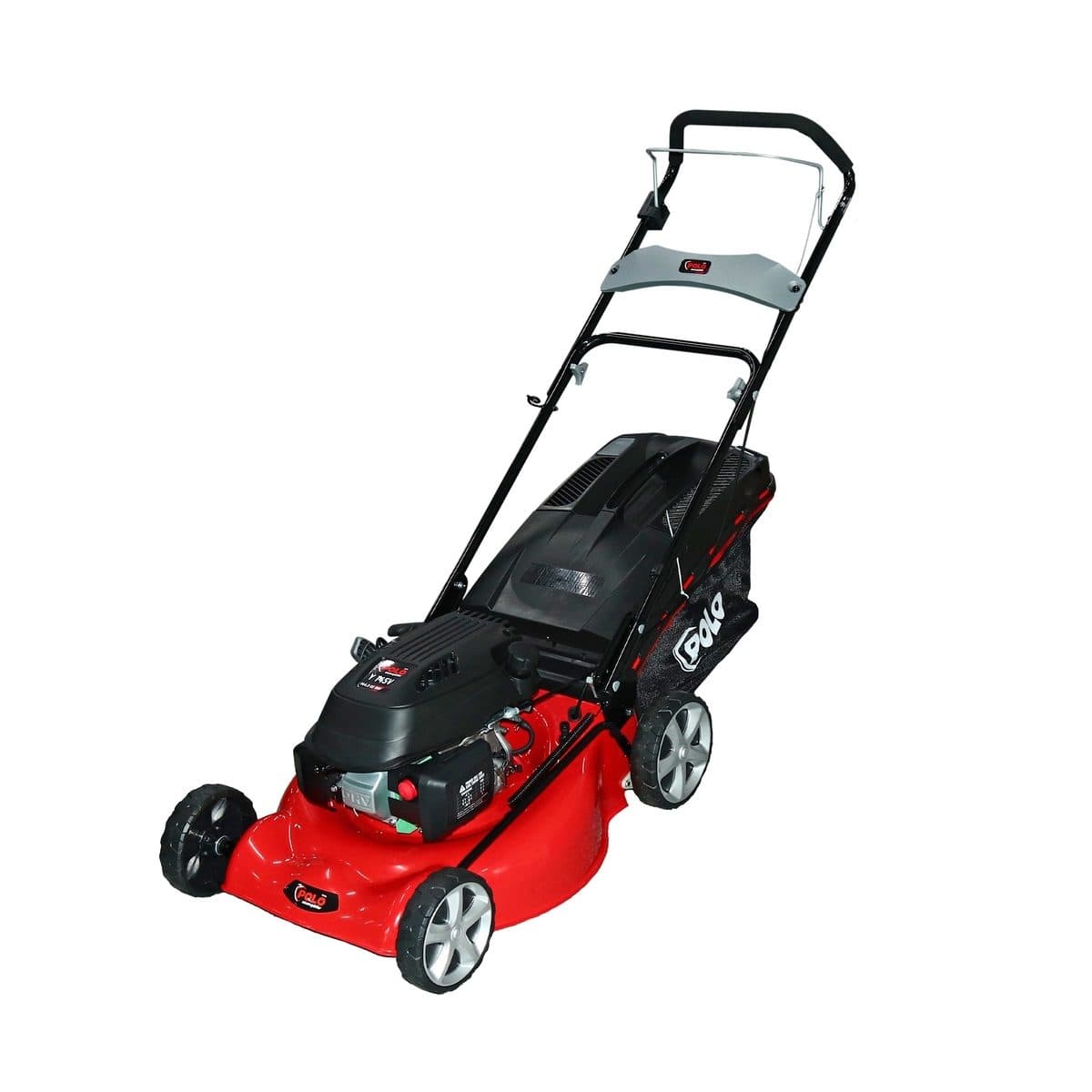 POLO รถตัดหญ้าแบบเข็น 20 นิ้ว Trex 4 จังหวะ เครื่องยนต์ 3.5 แรงม้า ความจุกระบอกสูบ 145 ซีซี รุ่น G51PB1 ถังน้ำมัน 0.5 ลิตร ความสูงในการตัดหญ