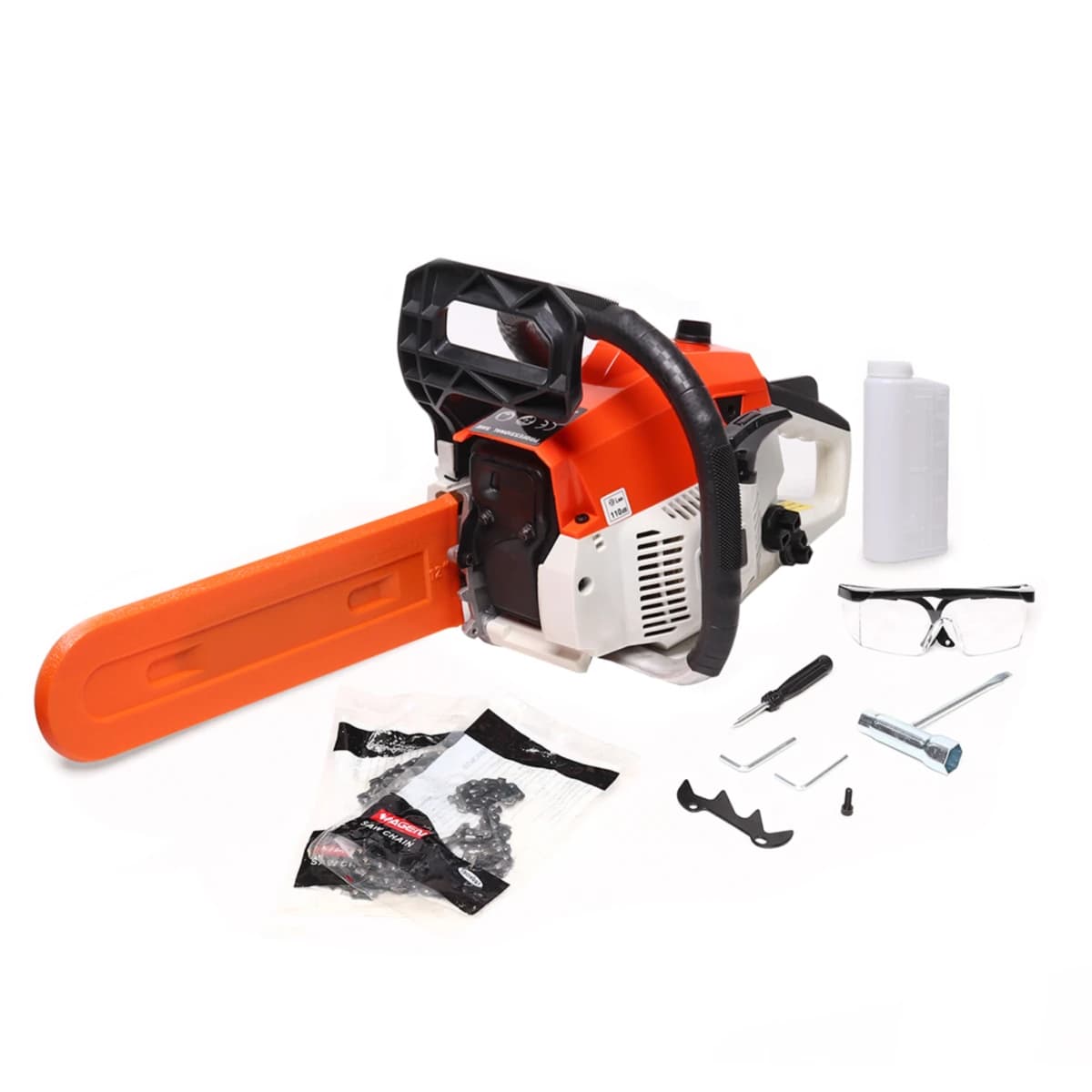 POLOเลื่อยโซ่ยนต์ 2 จังหวะ 0.92 แรงม้า ใบมีด 11.5 นิ้ว รุ่น PL-115I-B ความเร็วรอบ 3,500 รอบ/นาที ความจุถังน้ำมันเชื้อเพลิง 310 มล. สีส้ม (โป