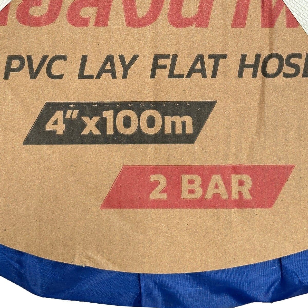 POLO สายส่งน้ำพีวีซี 4 นิ้ว 2 บาร์ ยาว 100 เมตร ผลิตจากผ้าชุบ PVC สำหรับส่งน้ำในงานเกษตร ทนแรงดันสูง น้ำหนักเบา (โปโล)