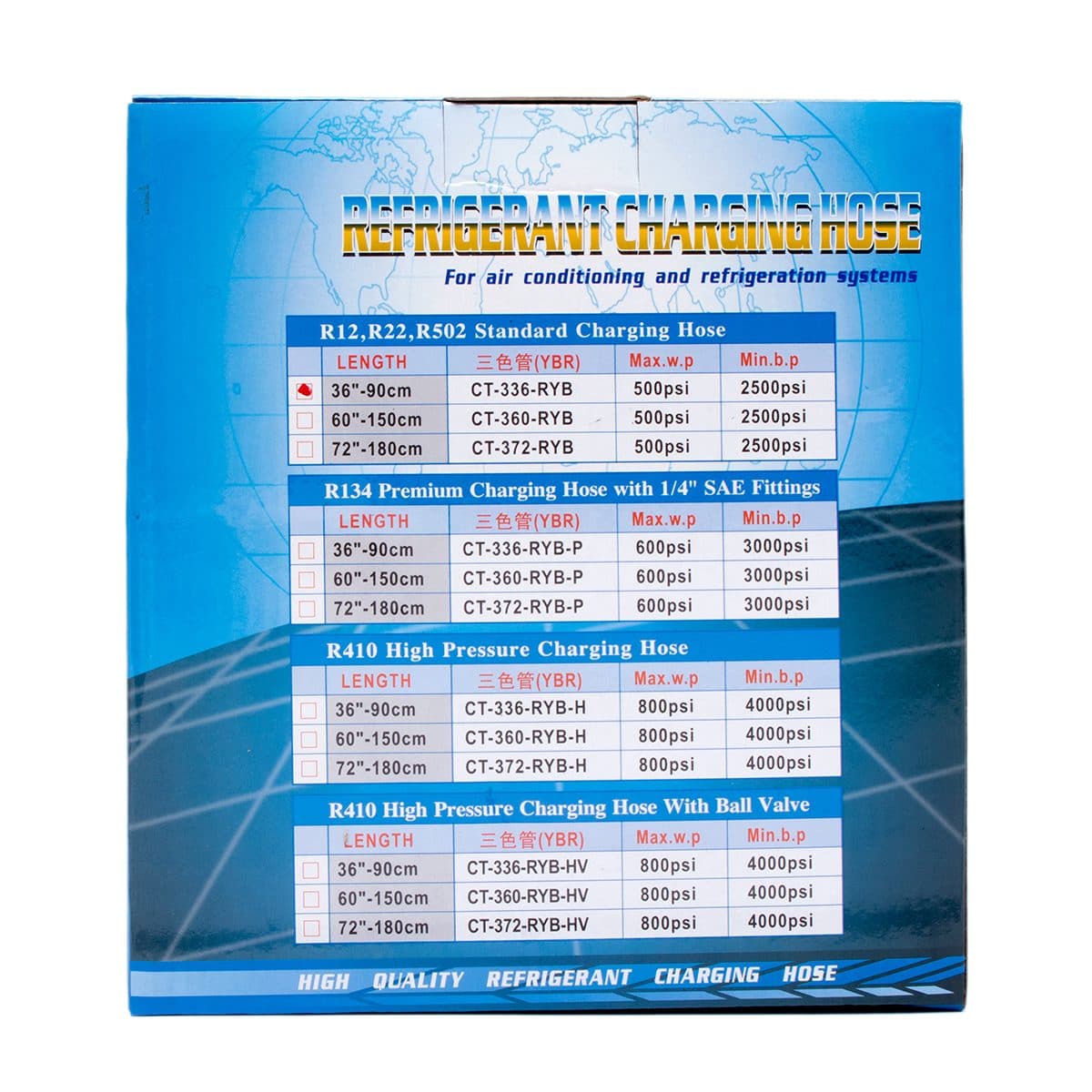 ชุดสายน้ำยา (36"/90CM) / R12&amp;R22&amp;R502