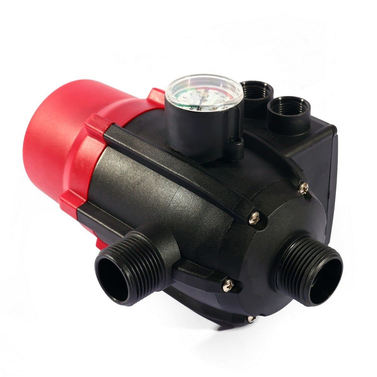 POLO สวิทช์ปั๊มน้ำอัตโนมัติแบบมีเกจ 1100 วัตต์ แรงดัน 10 บาร์ รุ่น PC-13A เกลียวนอก 1 นิ้ว อุณหภูมิสูงสุด 40 - 60°C เปลี่ยนปั๊มน้ำธรรมดาให้ก