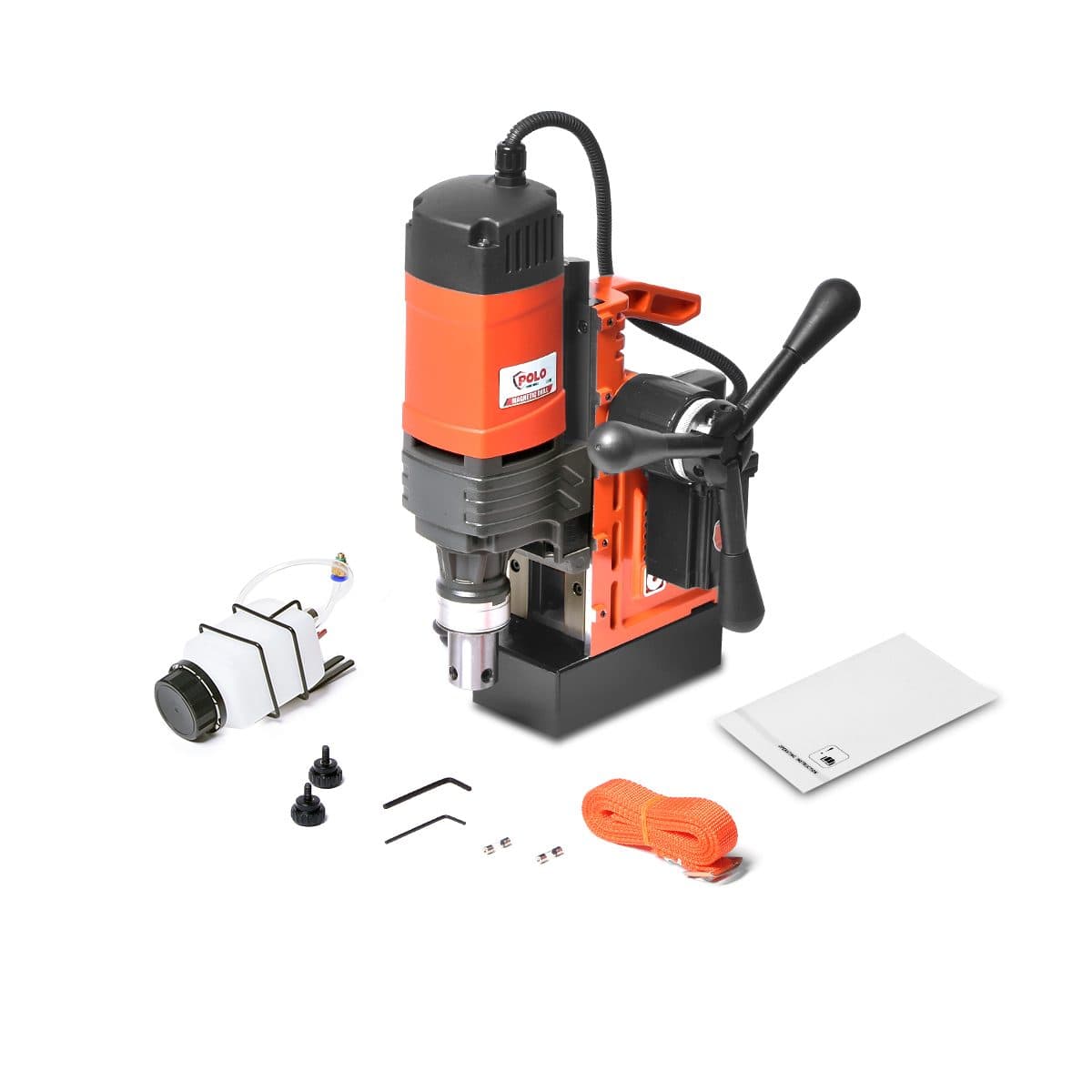 POLO สว่านแท่นแม่เหล็ก ขนาด 35 มม. กำลังไฟฟ้า 1,600 วัตต์ รุ่น KCY-35QE ความเร็วรอบ 760 รอบ/นาที แรงดูดแม่เหล็ก 16,000 N (โปโล)