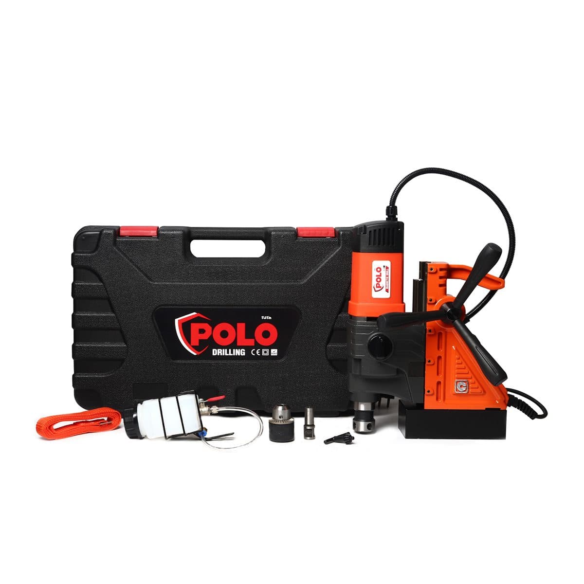 POLO สว่านแท่นแม่เหล็ก ขนาด 50 มม. กำลังไฟฟ้า 1,700 วัตต์ รุ่น SCY-502WO ความเร็วรอบ 235 / 435 รอบ/นาที แรงดูดแม่เหล็ก 16,500 N ปรับระดับควา