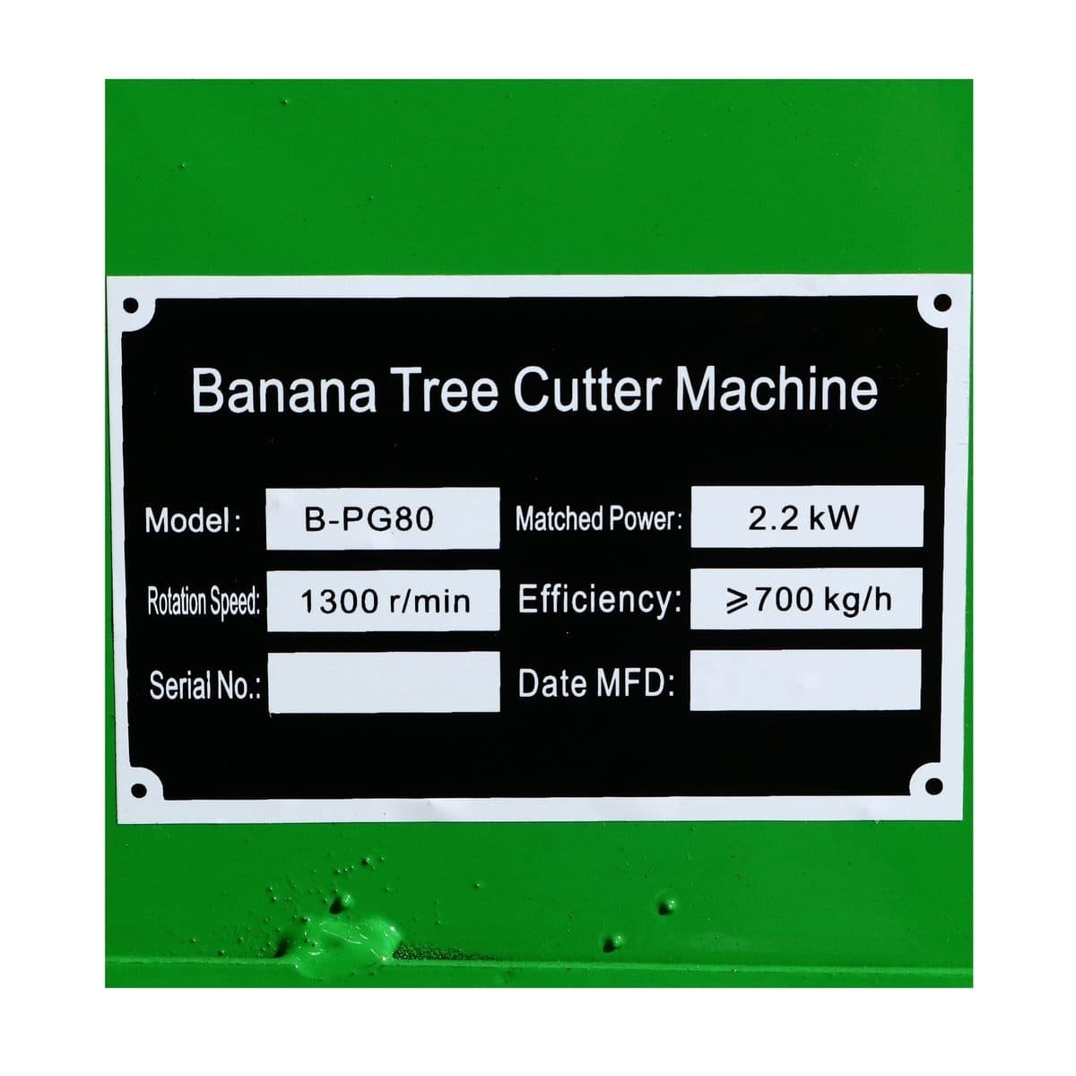 POLO เครื่องสับต้นกล้วย กำลังมอเตอร์ 2.2 กิโลวัตต์ (3 แรงม้า) รุ่น PBC225 อัตราการผลิต 600 กก. / ชม. ใช้สำหรับสับต้นกล้วย หยวกกล้วย ทำอาหารส