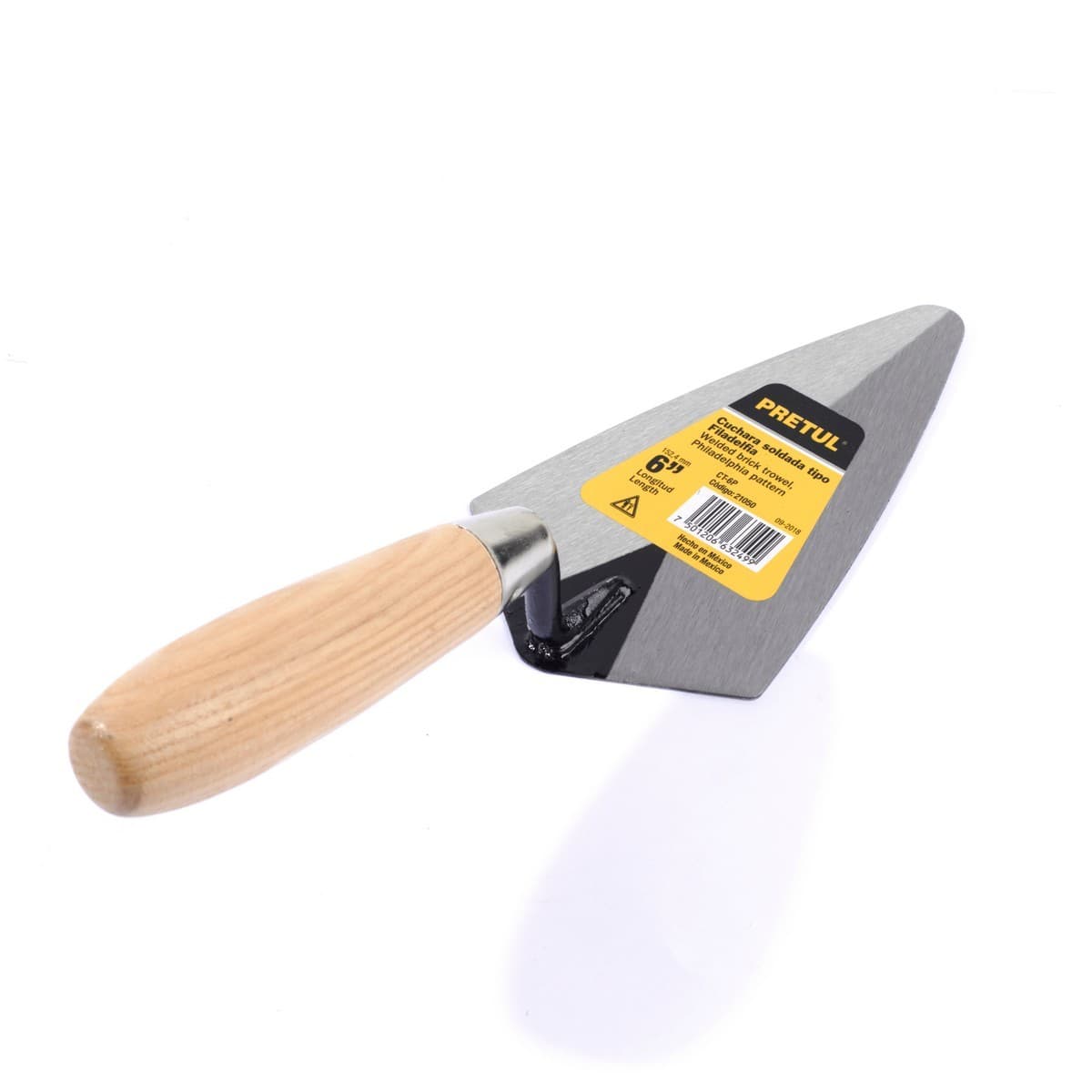 PRETUL เกียงเหล็กฉาบปูนสามเหลี่ยม 6 นิ้ว รุ่น 21050 ด้ามไม้ สำหรับงานก่อสร้าง ช่างปูน ช่างก่ออิฐ ช่างก่อฉาบ (พรีทูล)