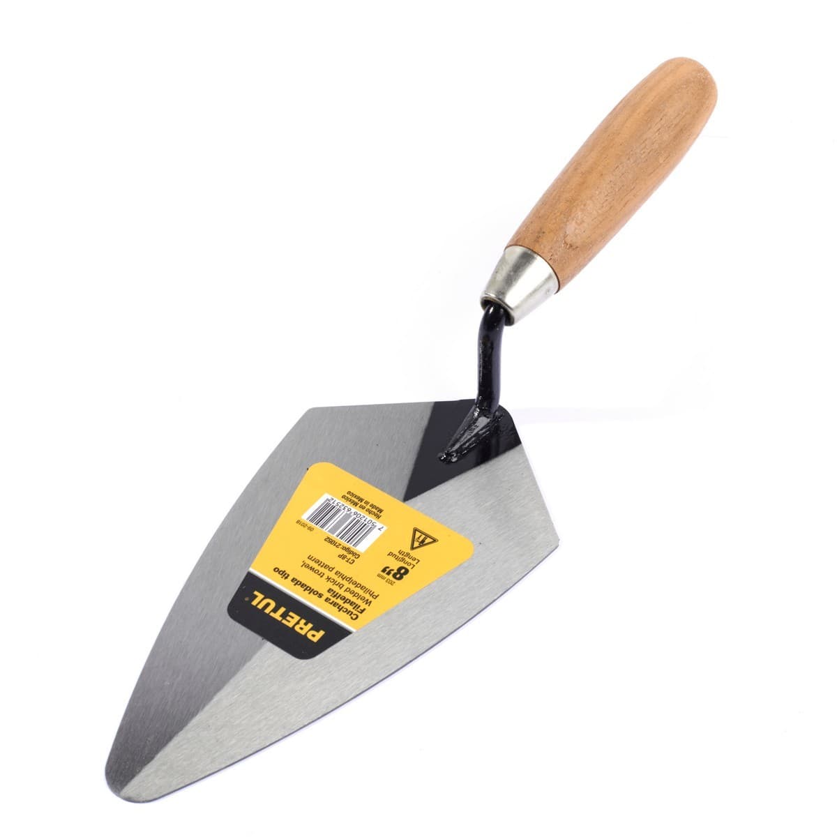 PRETUL เกียงเหล็กฉาบปูนสามเหลี่ยม 8 นิ้ว รุ่น 21052 สำหรับงานก่อสร้าง ช่างปูน ช่างก่ออิฐ ช่างก่อฉาบ (พรีทูล)