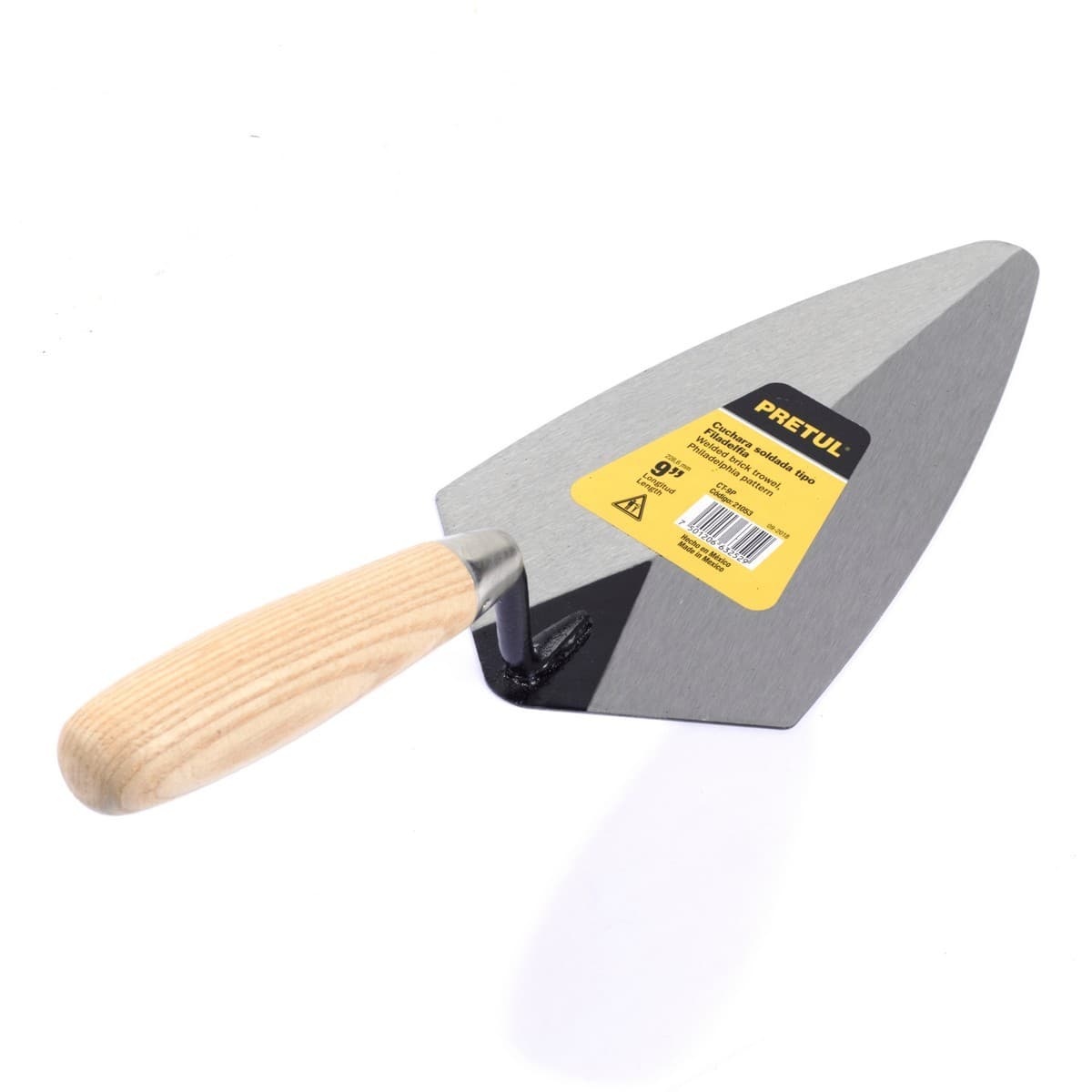 PRETUL เกียงเหล็กฉาบปูนสามเหลี่ยม 9 นิ้ว รุ่น 21053 สำหรับงานก่อสร้าง ช่างปูน ช่างก่ออิฐ ช่างก่อฉาบ (พรีทูล)