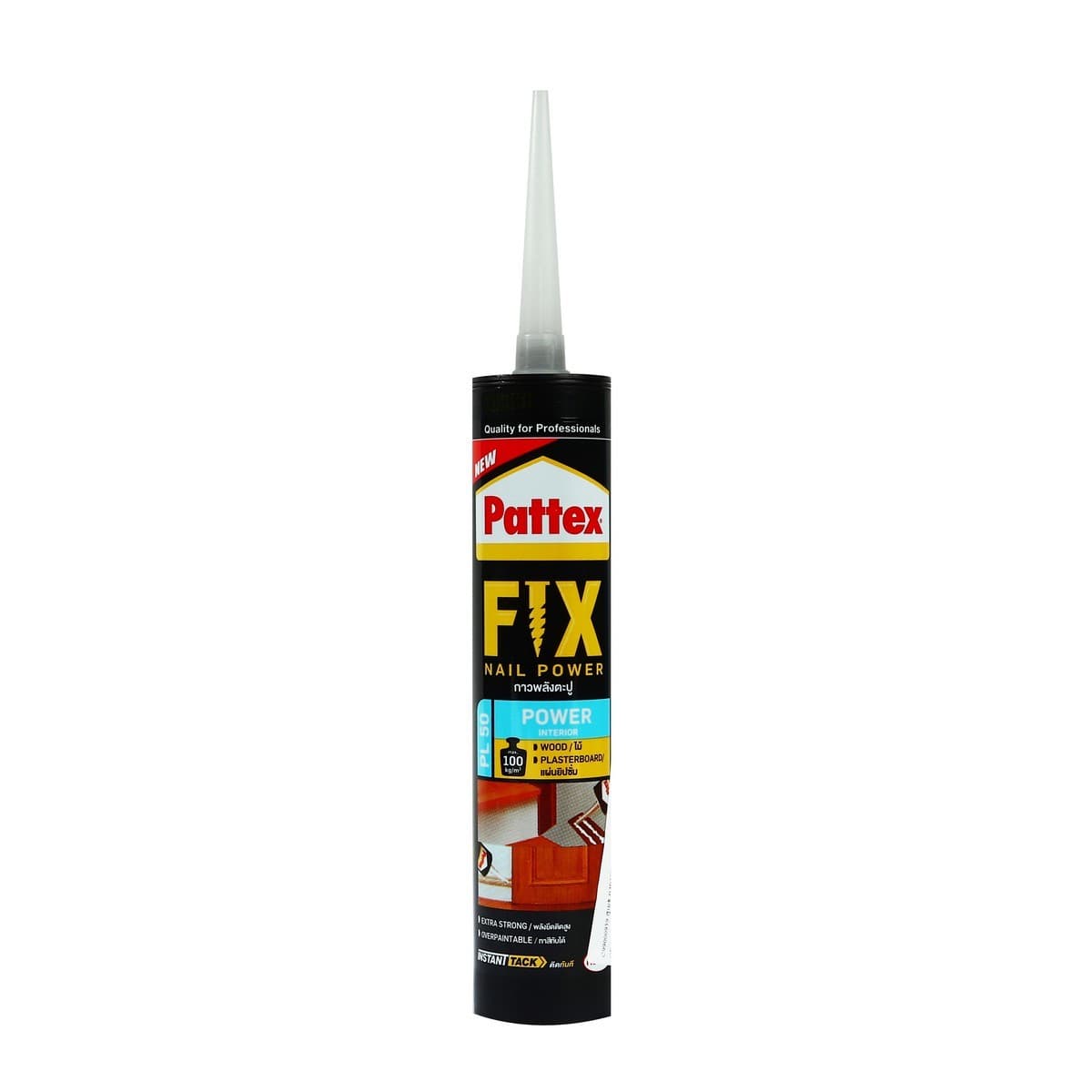 PATTEX (แพทเท็คส์) FIX PL50 กาวพลังตะปู แพทเท็คส์ ฟิคซ์ สูตรยึดติดทันที 400 มล. มีแรงติดสูง ติดได้อย่าวรวดเร็ว โดยไม่ต้องใช้แรงกดเป็นเวลานาน
