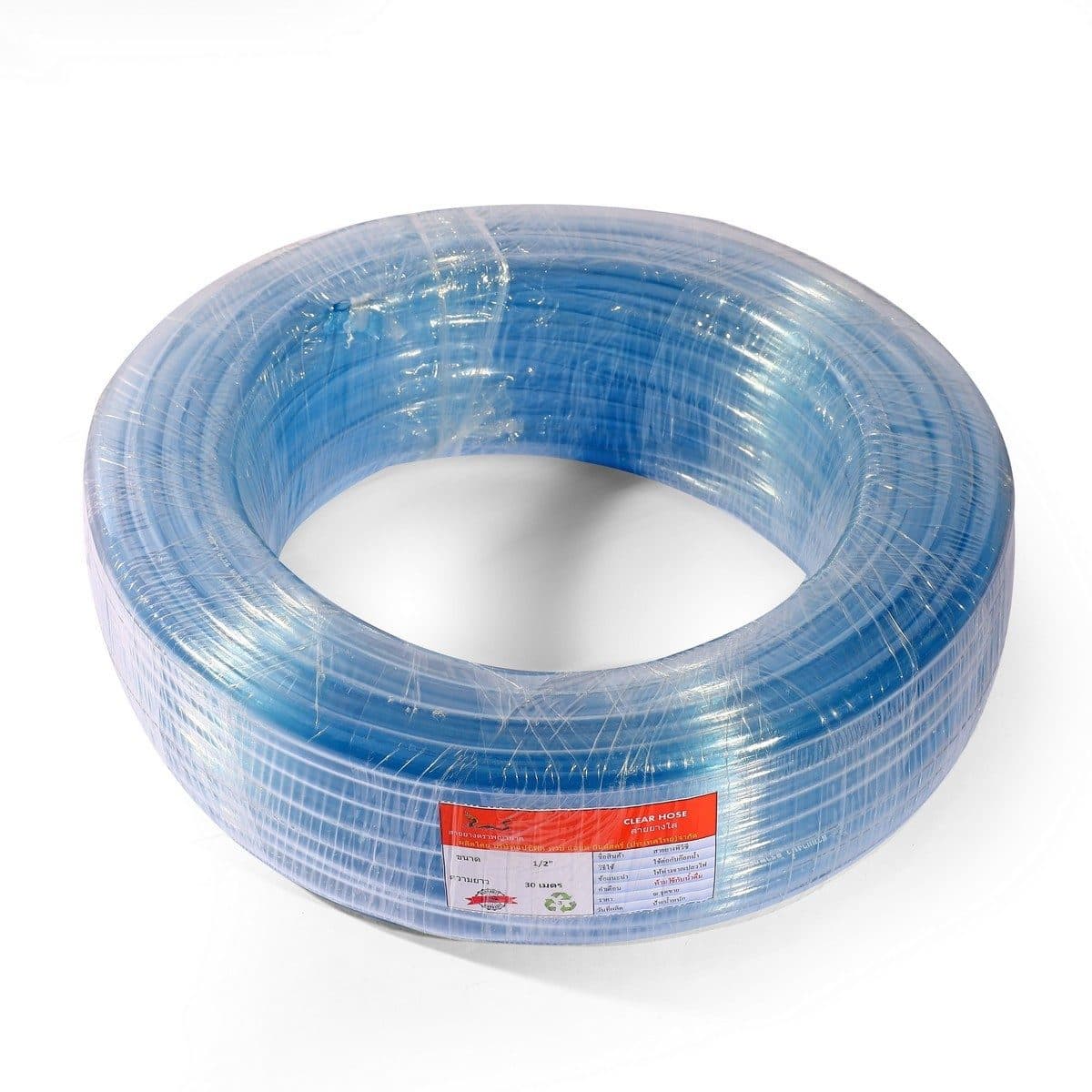 ตราพญานาค สายยางม้วนใส ขนาด 1/2 นิ้ว ยาว 30 เมตร ผลิตจากพลาสติกคุณภาพดี ใช้สำหรับงานรดน้ำต้นไม้ และงานทำความสะอาดอเนกประสงค์ทั่วไป (PHAYANAK