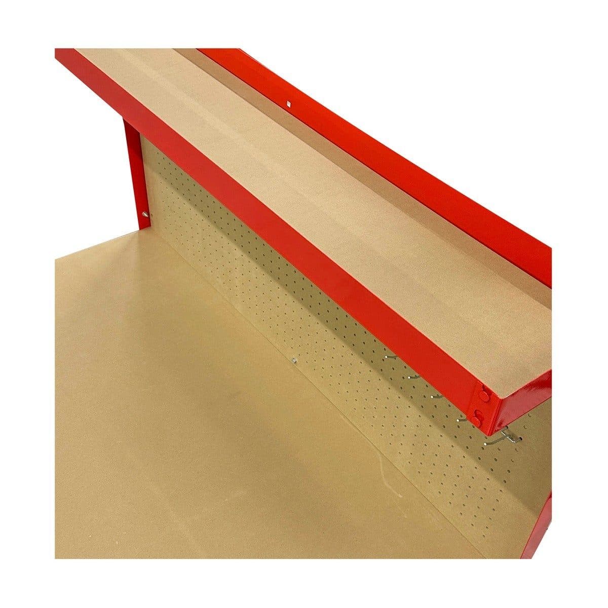 POLO โต๊ะเครื่องมือช่าง 1210X610X1500 มม. รับน้ำหนัก 100 กก. รุ่น YH-WT006 ผนังด้านหลังสามารถแขวนอุปกรณ์ได้ มีลิ้นชัก 2 ช่อง (โปโล)