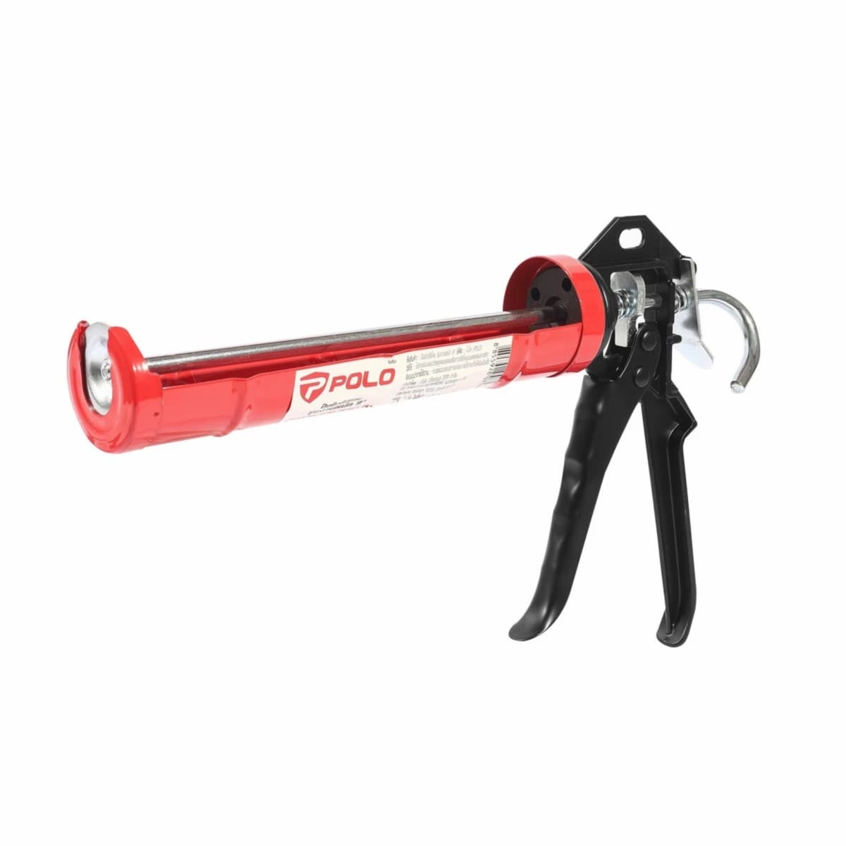 POLO ปืนยิงซิลิโคนแบบครึ่งวงกลม 9 นิ้ว รุ่นงานหนัก บรรจุกาวซิลิโคนได้ 310 มล. ผลิตจากเหล็ก สำหรับซิลิโคนชนิดหลอดกระบอก (โปโล)