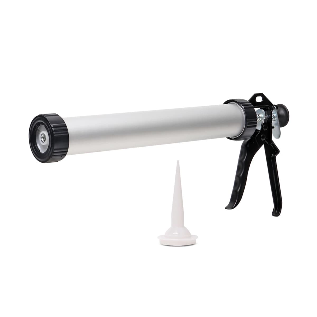 POLO ปืนยิงซิลิโคนแบบกระบอก 15 นิ้ว บรรจุกาวซิลิโคนได้ 600 มล. ผลิตจากอลูมิเนียม สำหรับซิลิโคนแบบหลอดพลาสติก (โปโล)