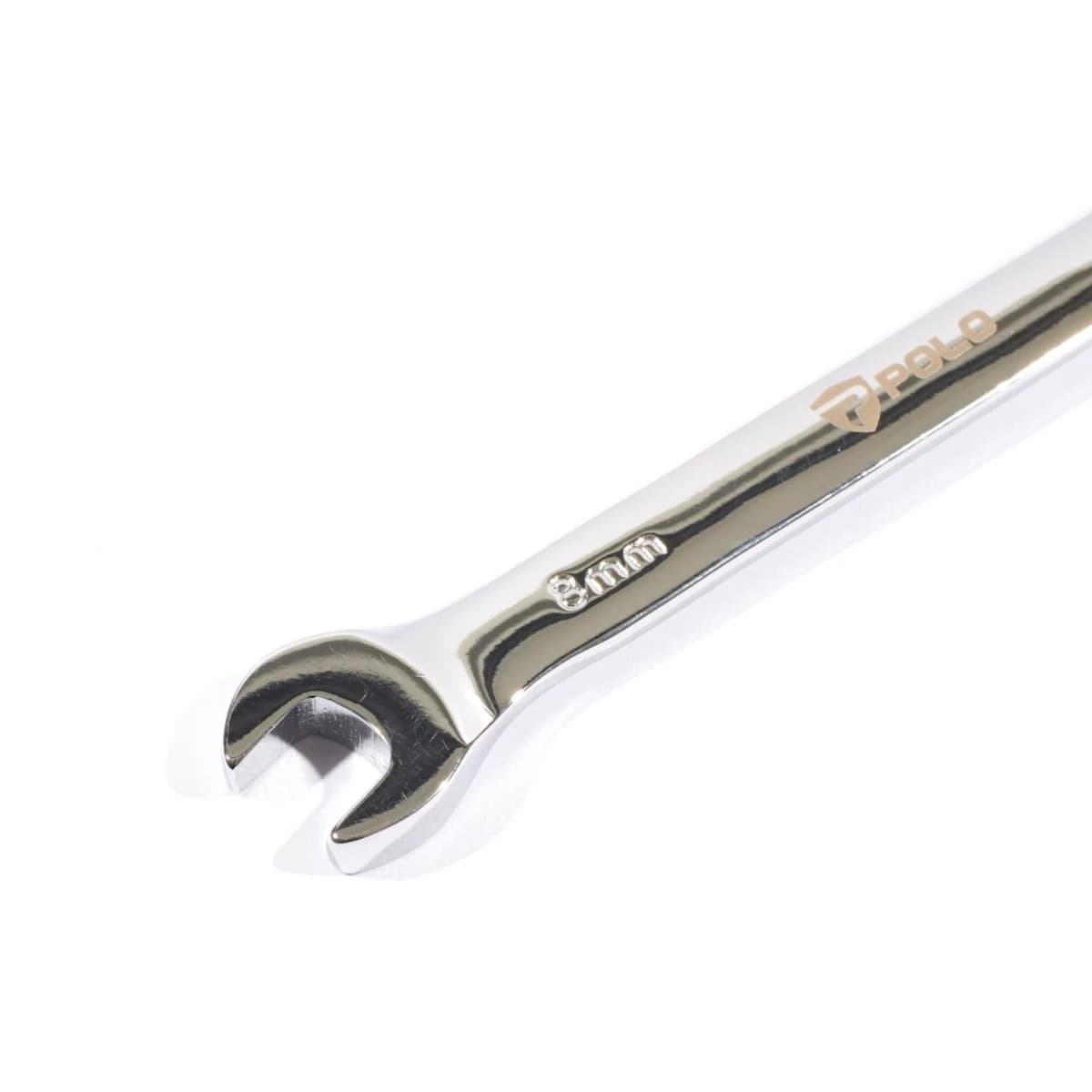 POLO ประแจแหวนเกียร์คอพับ เบอร์ 8 ยาว 140.4 มม. รอบปรับ 5 องศา 72 ฟัน คอปรับได้ 180 องศา (โปโล)
