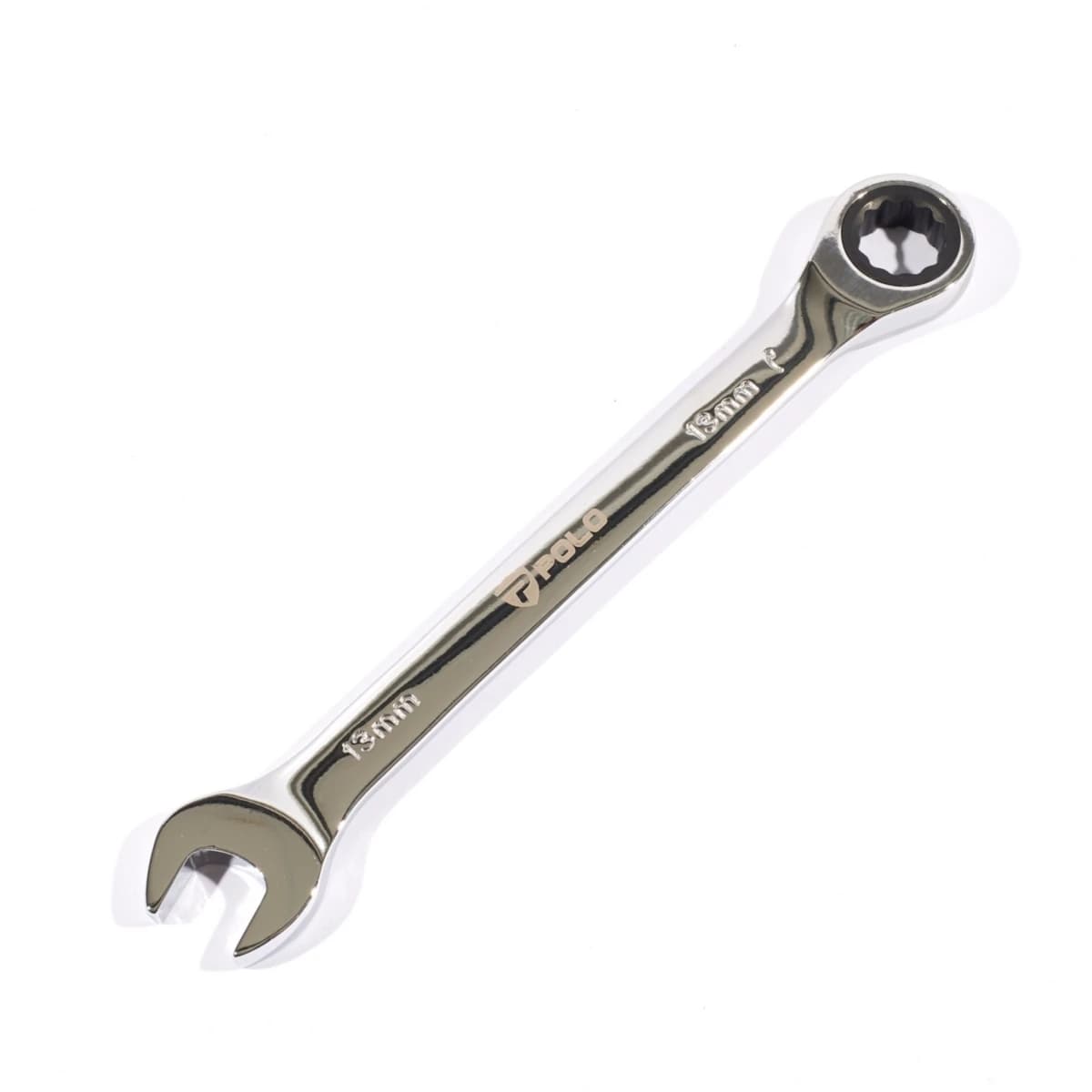 POLO ประแจแหวนเกียร์ เบอร์ 13 ยาว 179 มม. ทำงานด้วยมุมขับเพียง 5 องศา แรงบิดสูงด้วยมุมจับรอบทิศทาง (โปโล)
