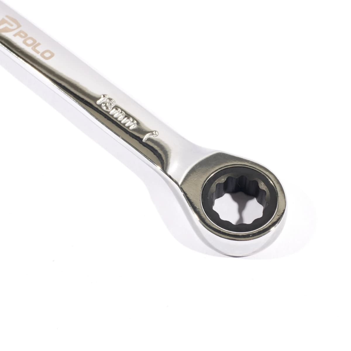 POLO ประแจแหวนเกียร์ เบอร์ 13 ยาว 179 มม. ทำงานด้วยมุมขับเพียง 5 องศา แรงบิดสูงด้วยมุมจับรอบทิศทาง (โปโล)