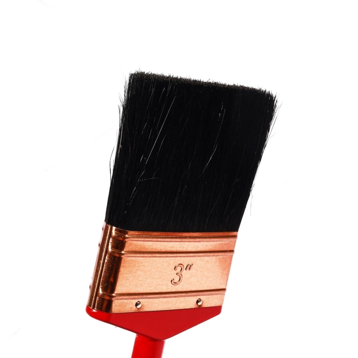 POLO แปรงทาสีขนดำ ขนาด 3 นิ้ว รุ่น PM ด้ามน้ำเงิน ทำจากขนสัตว์ 70% + พลาสติก 30% แข็งแรง ทนทาน พร้อมเชือก (12 ชิ้น/กล่อง) (โปโล)