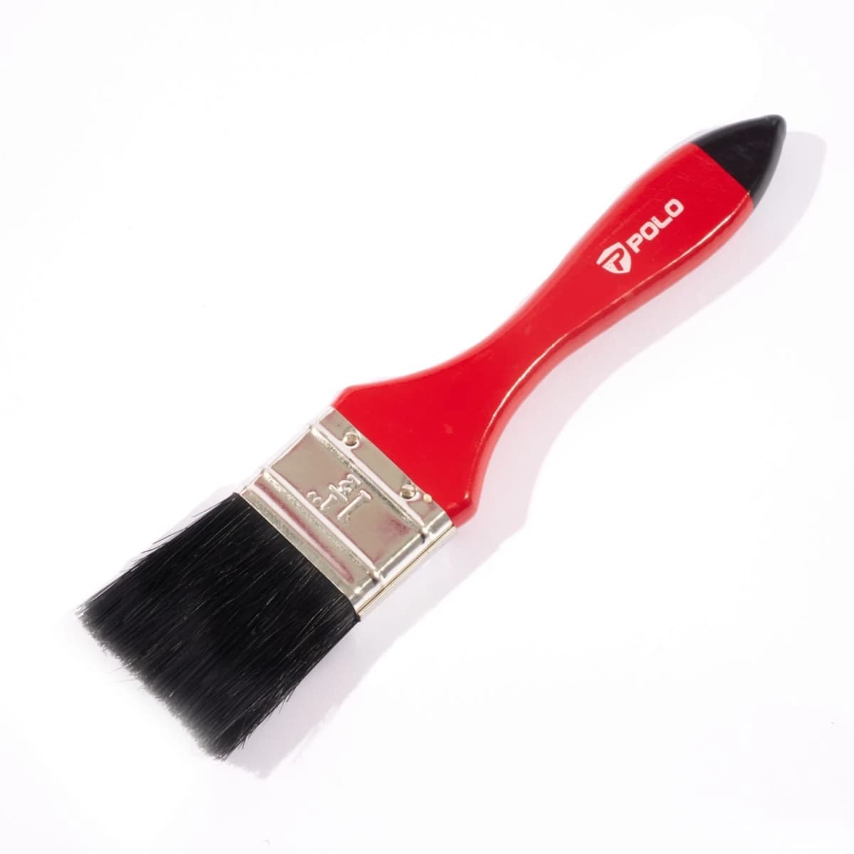 POLO แปรงทาสีขนดำ ขนาด 1-1/2 นิ้ว รุ่น GD ด้ามครีม ทำจากขนสัตว์ 40% + พลาสติก 60% แข็งแรง ทนทาน (12 ชิ้น/กล่อง) (โปโล)
