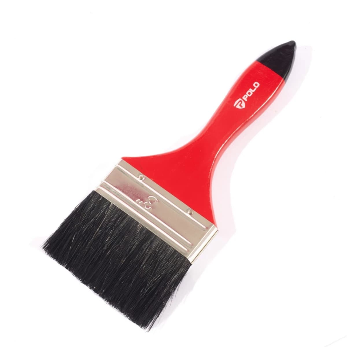POLO แปรงทาสีขนดำ ขนาด 3 นิ้ว รุ่น GD ด้ามครีม ทำจากขนสัตว์ 40% + พลาสติก 60% แข็งแรง ทนทาน (12 ชิ้น/กล่อง) (โปโล)