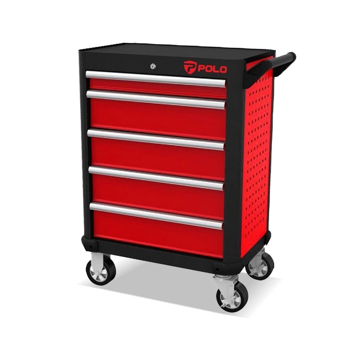 POLO ตู้เปล่าใส่เครื่องมือ 5 ลิ้นชัก 706X451X844 มม. รับน้ำหนักได้สูงสุด 40 กก./ลิ้นชัก มีระบบล็อคป้องกันความปลอดภัย MIS Function เปิดได้ทีล