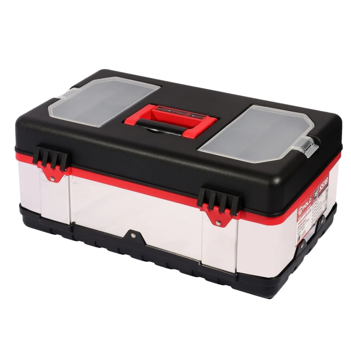 POLO กล่องเครื่องมือสเตนเลส 18 นิ้ว รุ่น SS18 ผลิตจากสเตนเลส สำหรับจัดเก็บอุปกรณ์เครื่องมือช่าง (โปโล)